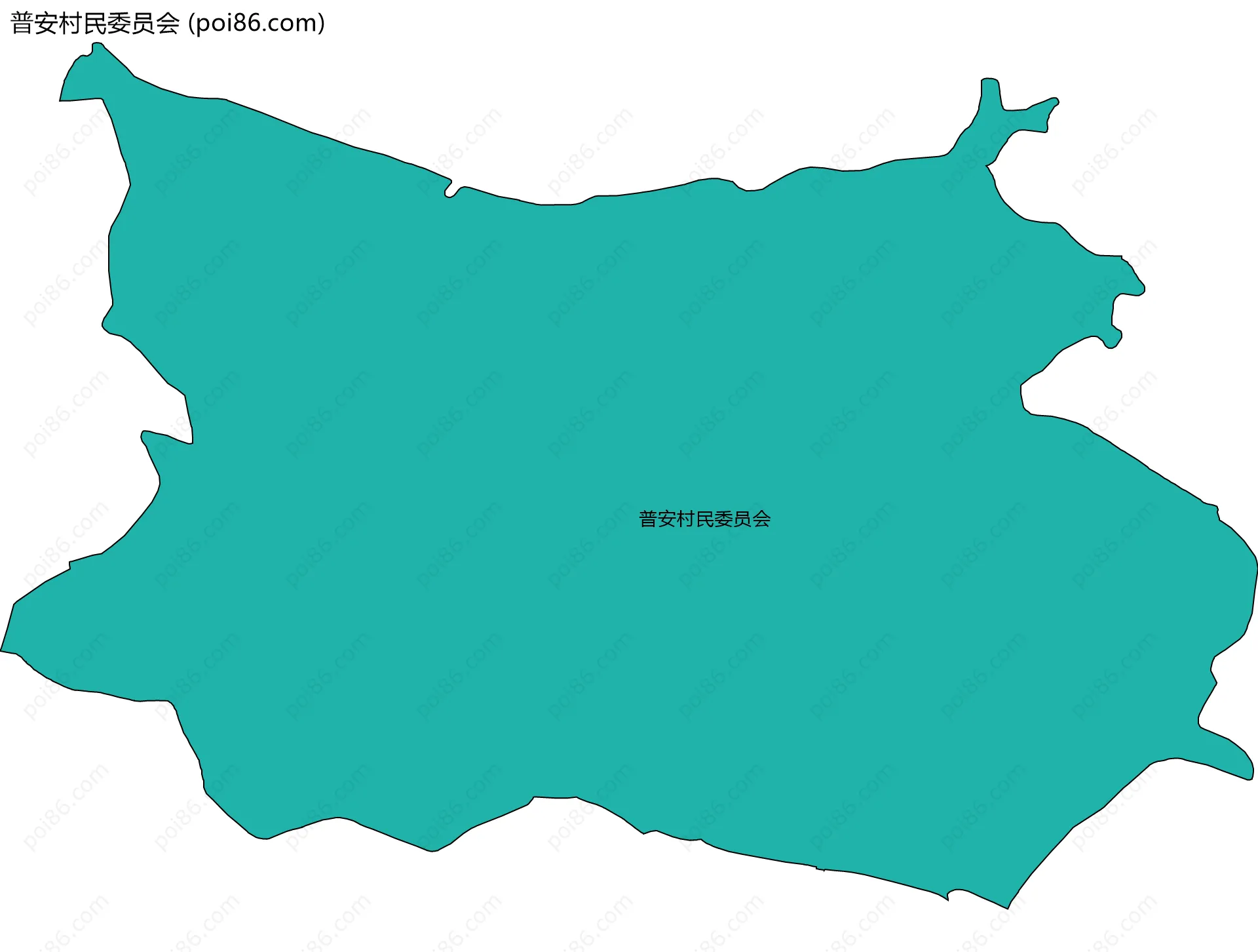 普安村民委员会边界地图