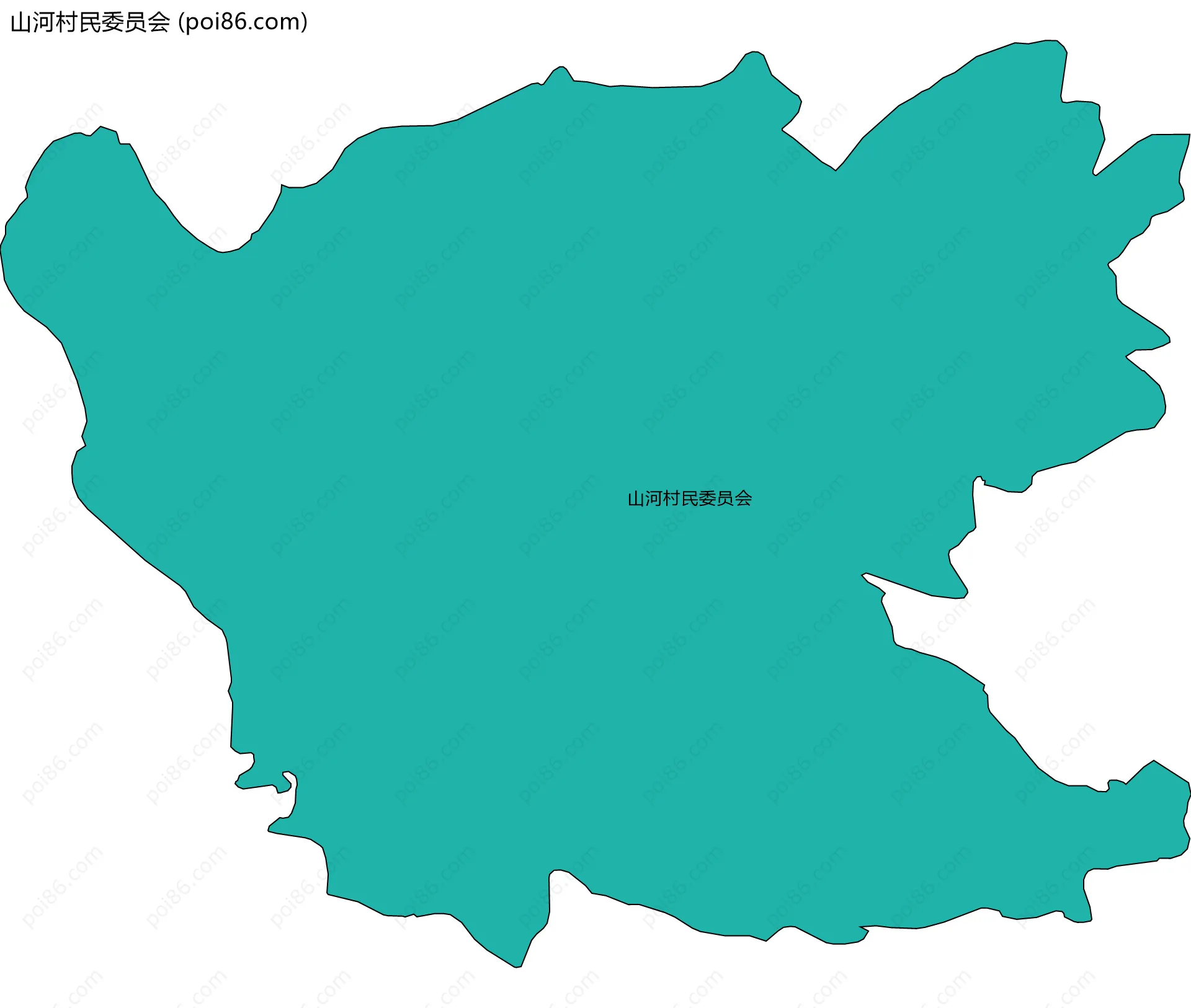 山河村民委员会边界地图