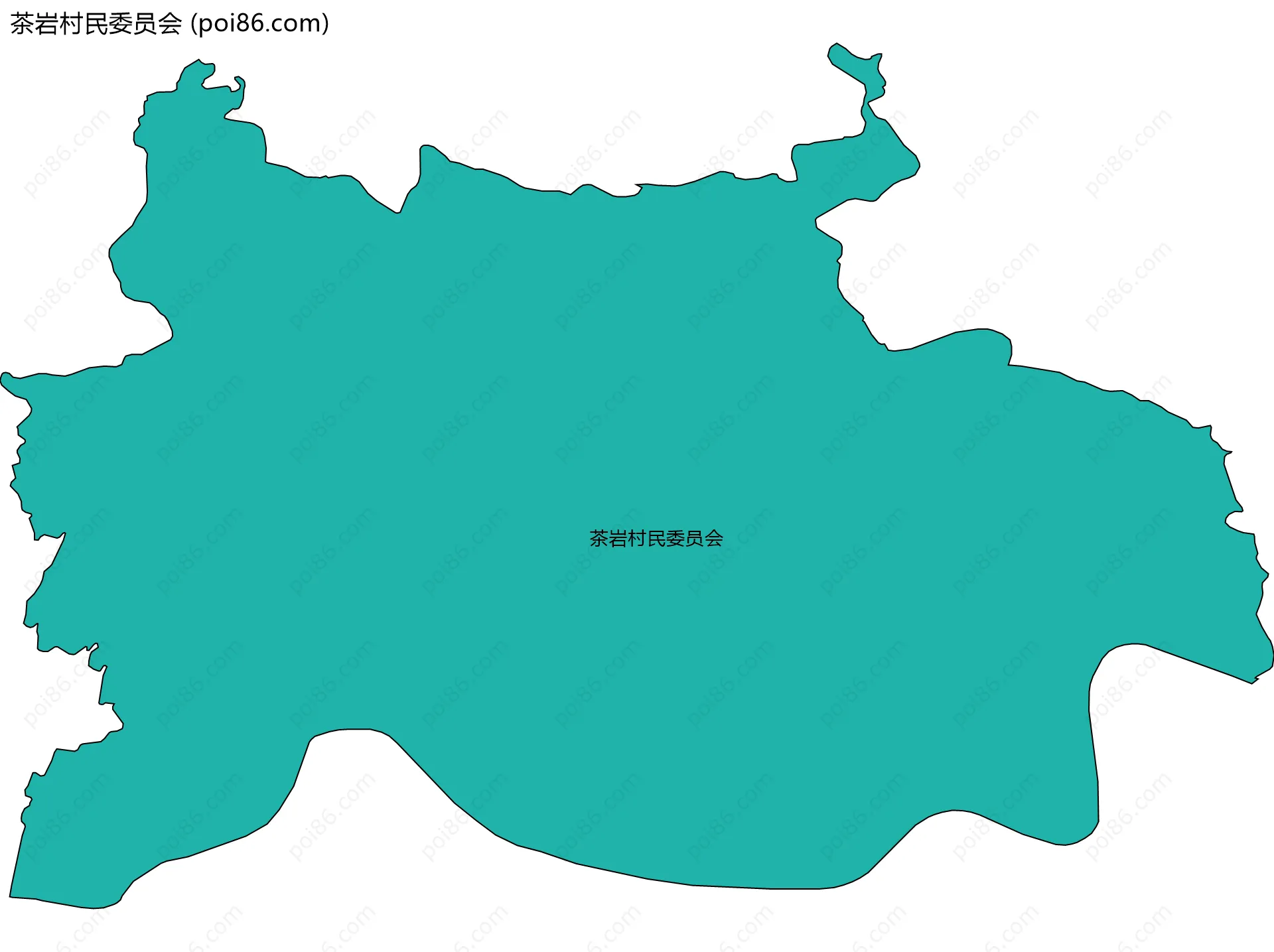 茶岩村民委员会边界地图