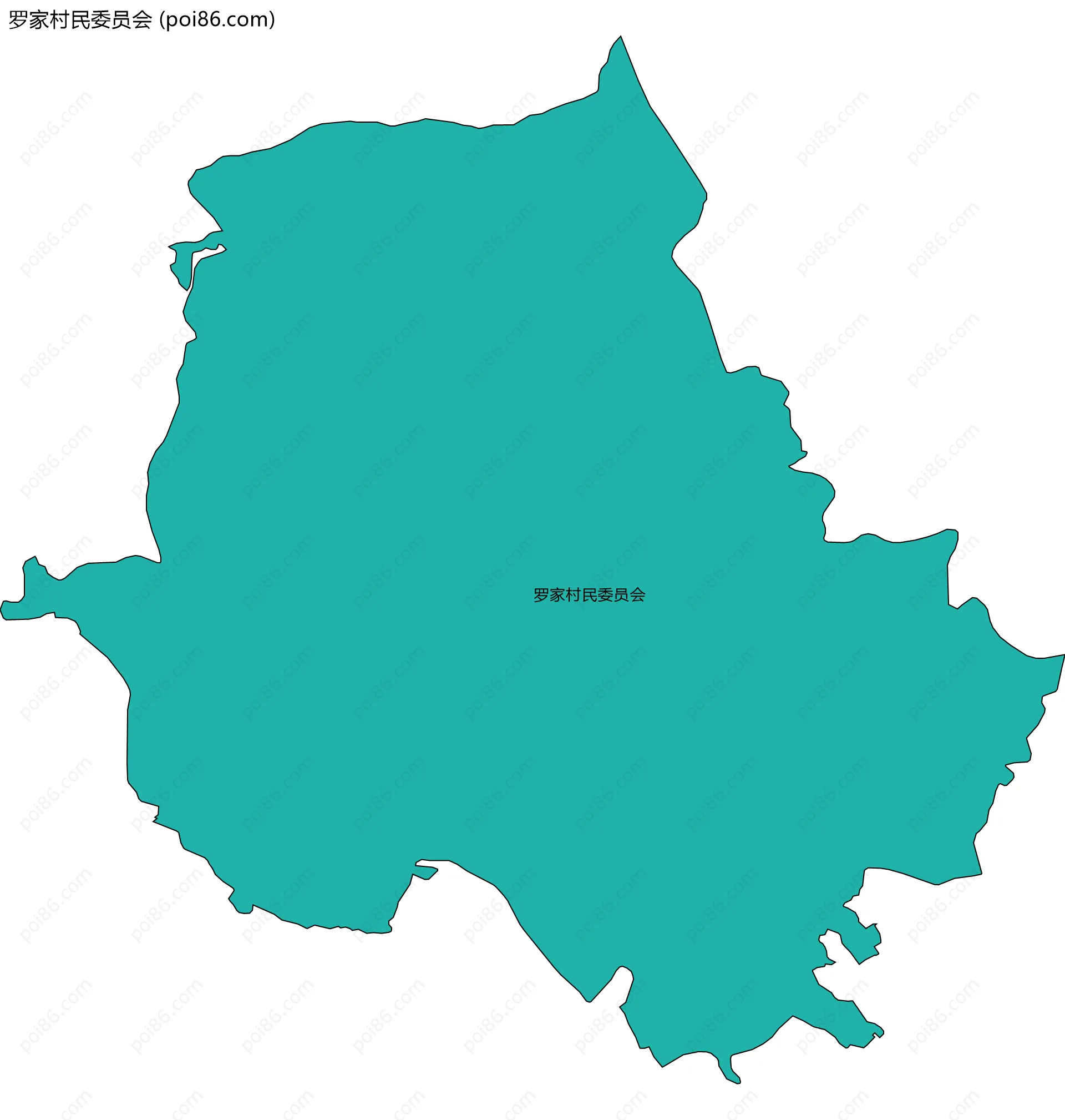 罗家村民委员会边界地图