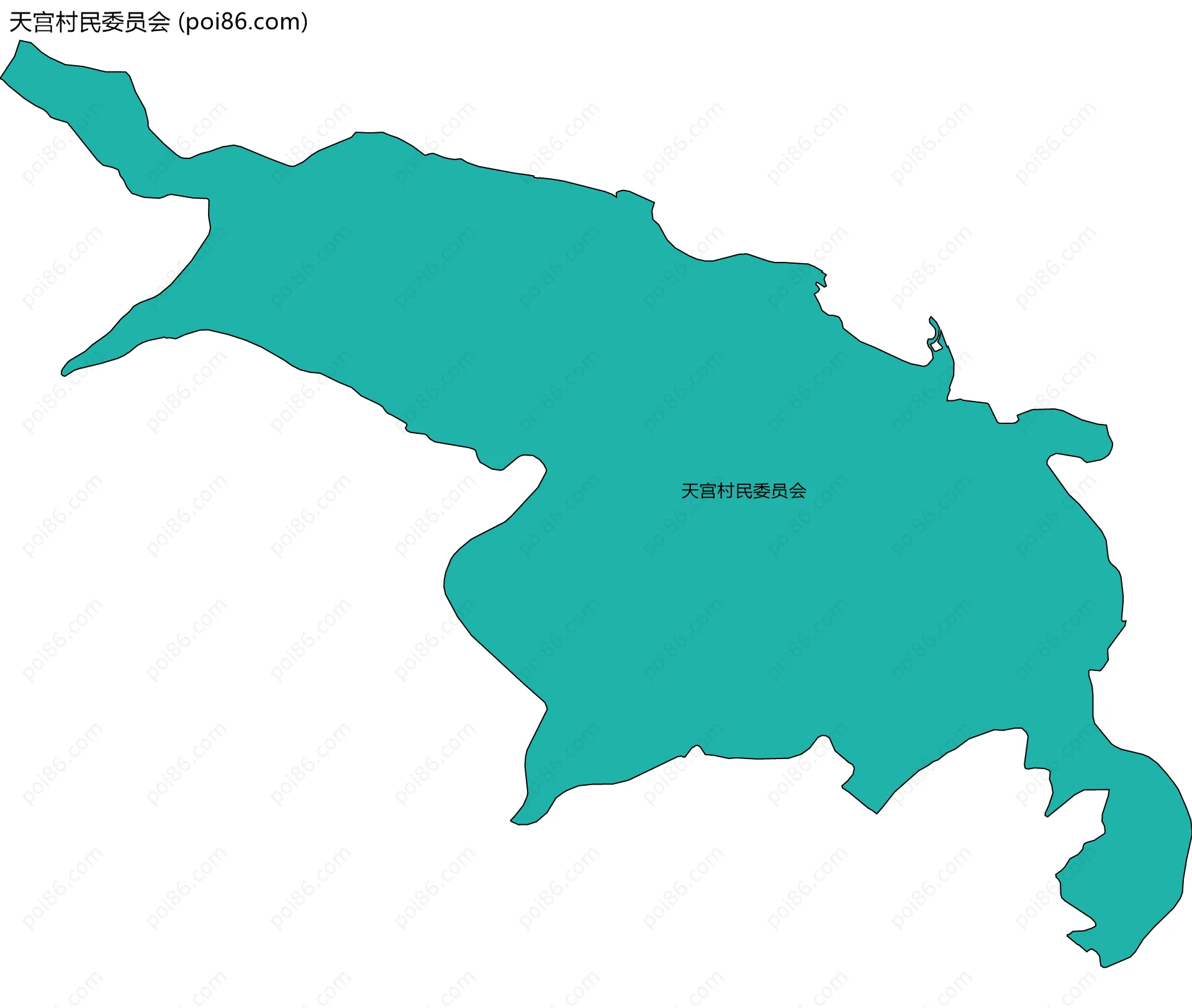 天宫村民委员会边界地图