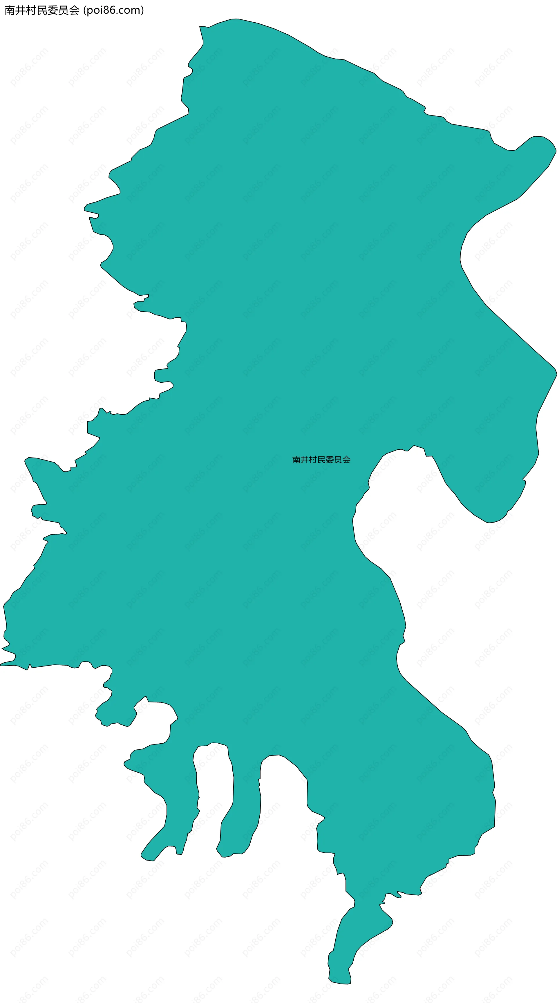 南井村民委员会边界地图