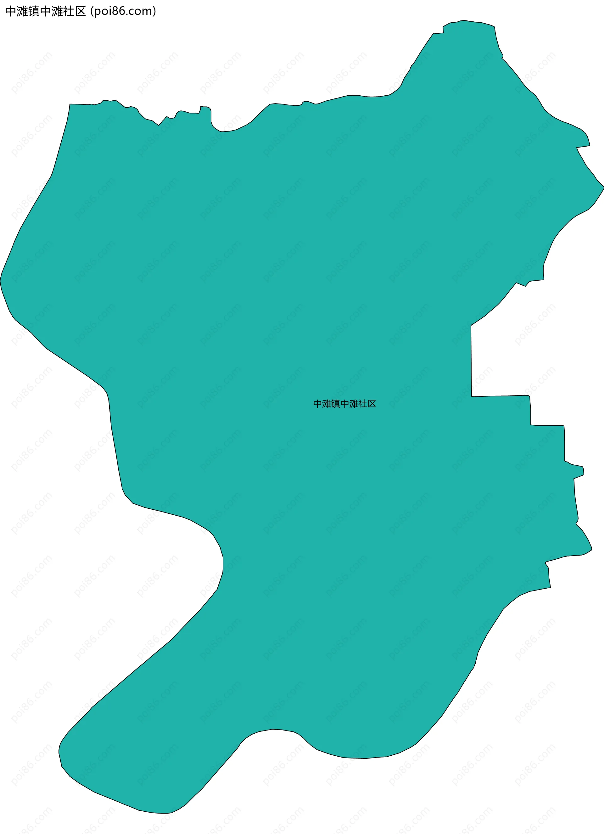 中滩镇中滩社区边界地图