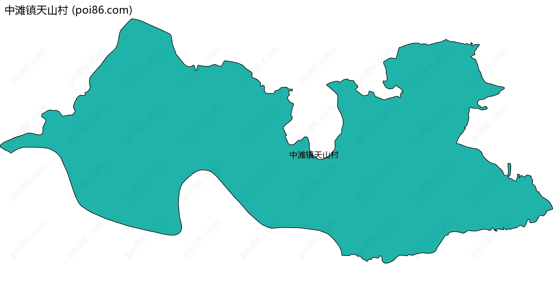 中滩镇天山村边界地图