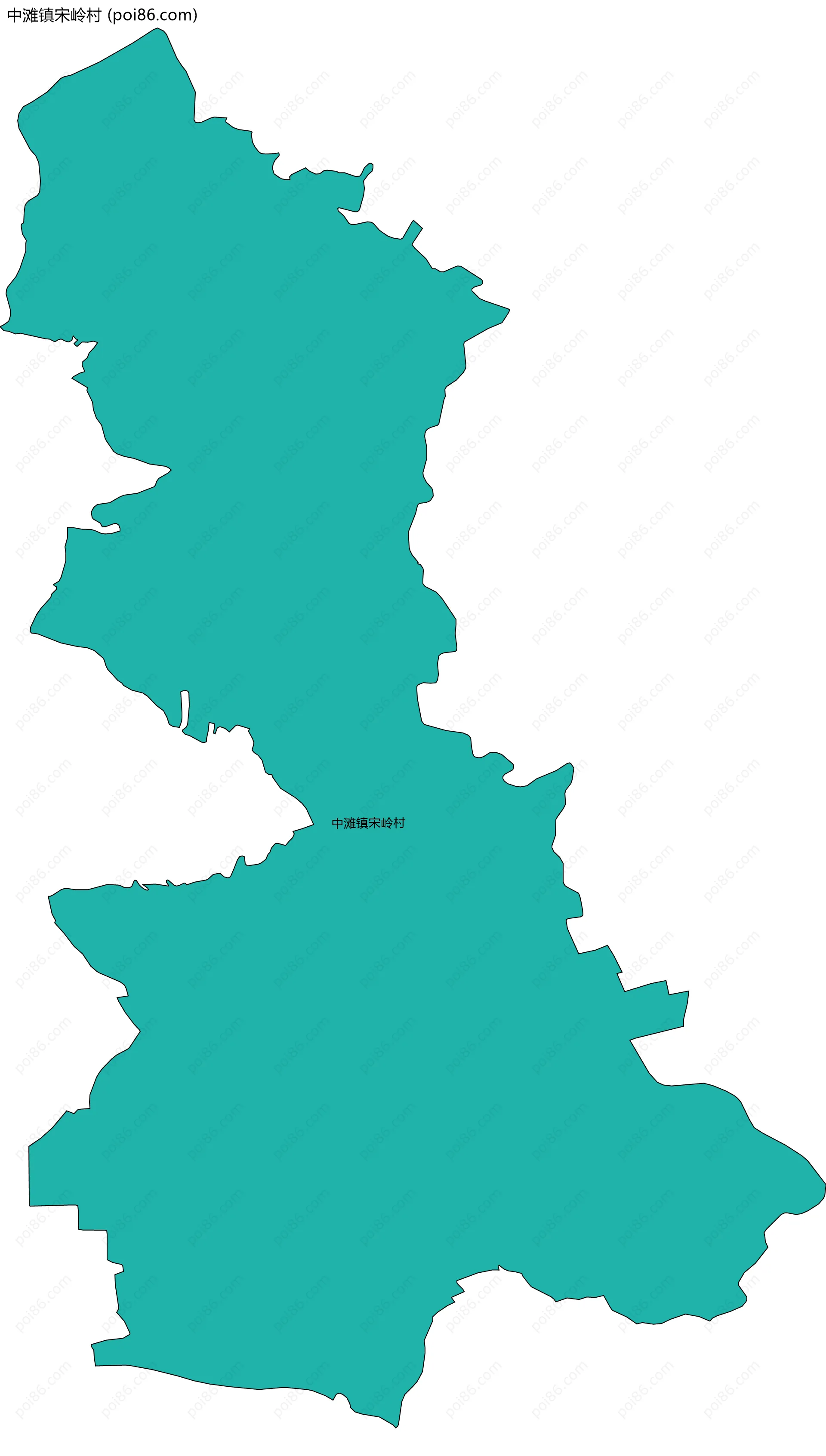 中滩镇宋岭村边界地图