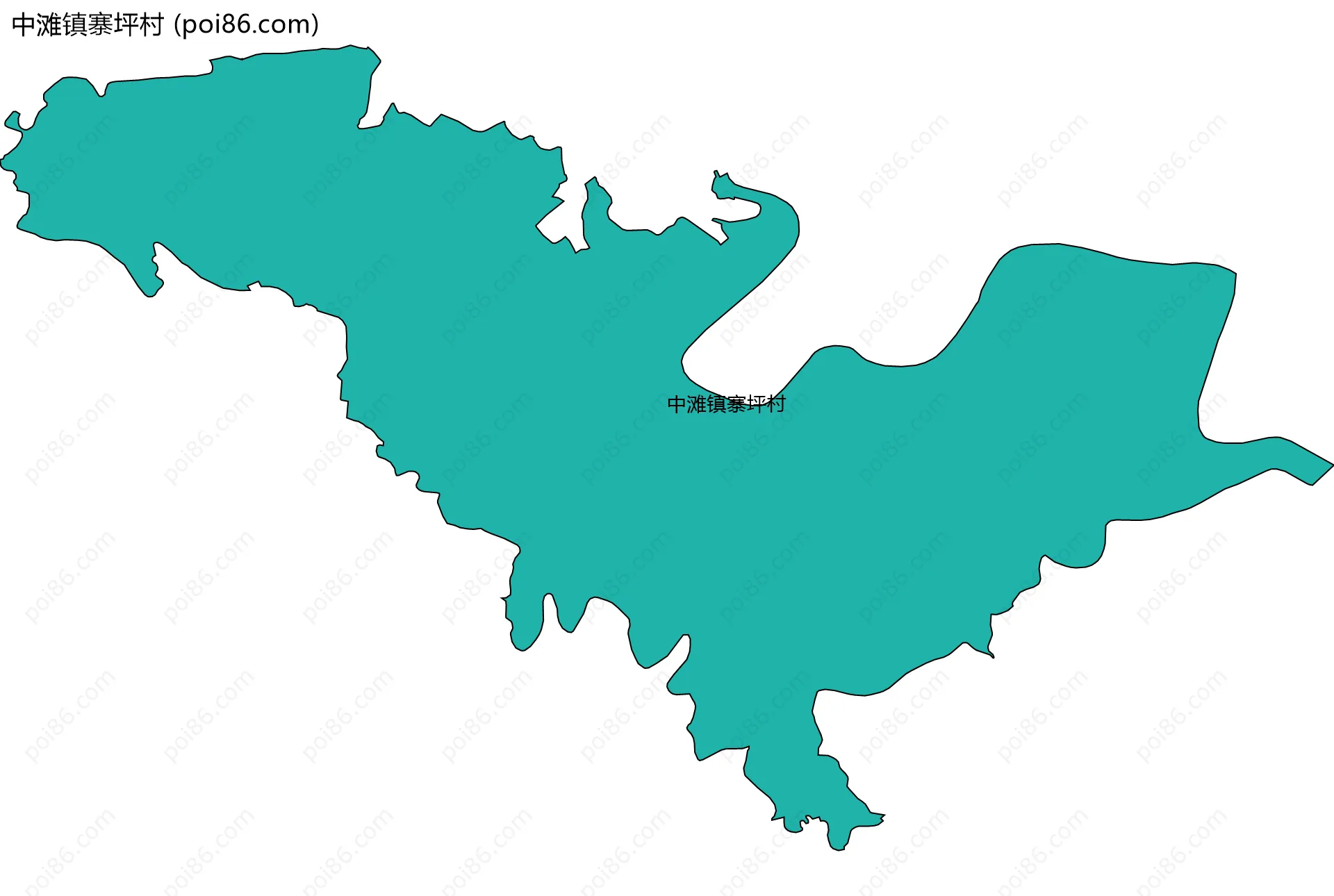 中滩镇寨坪村边界地图