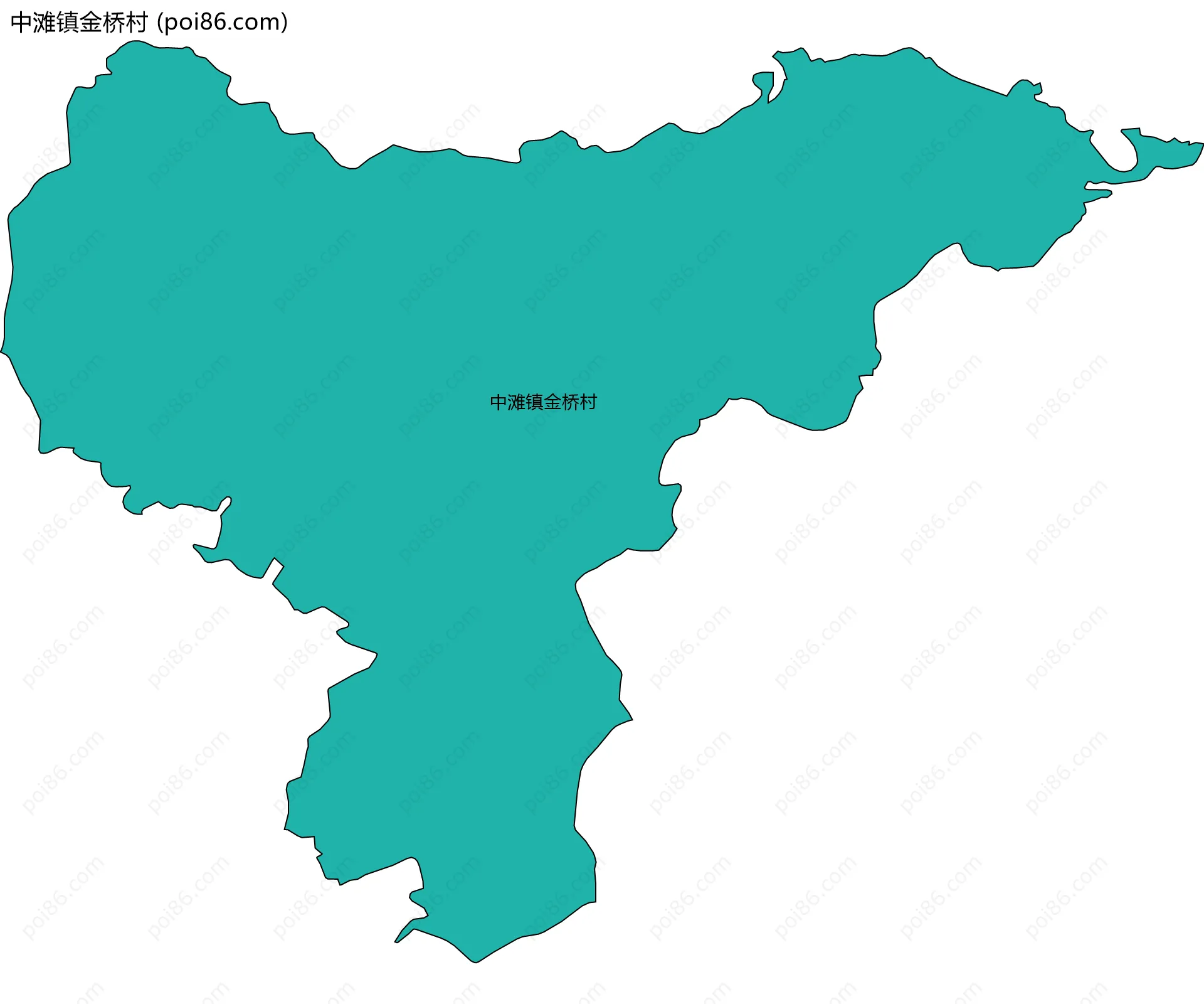 中滩镇金桥村边界地图