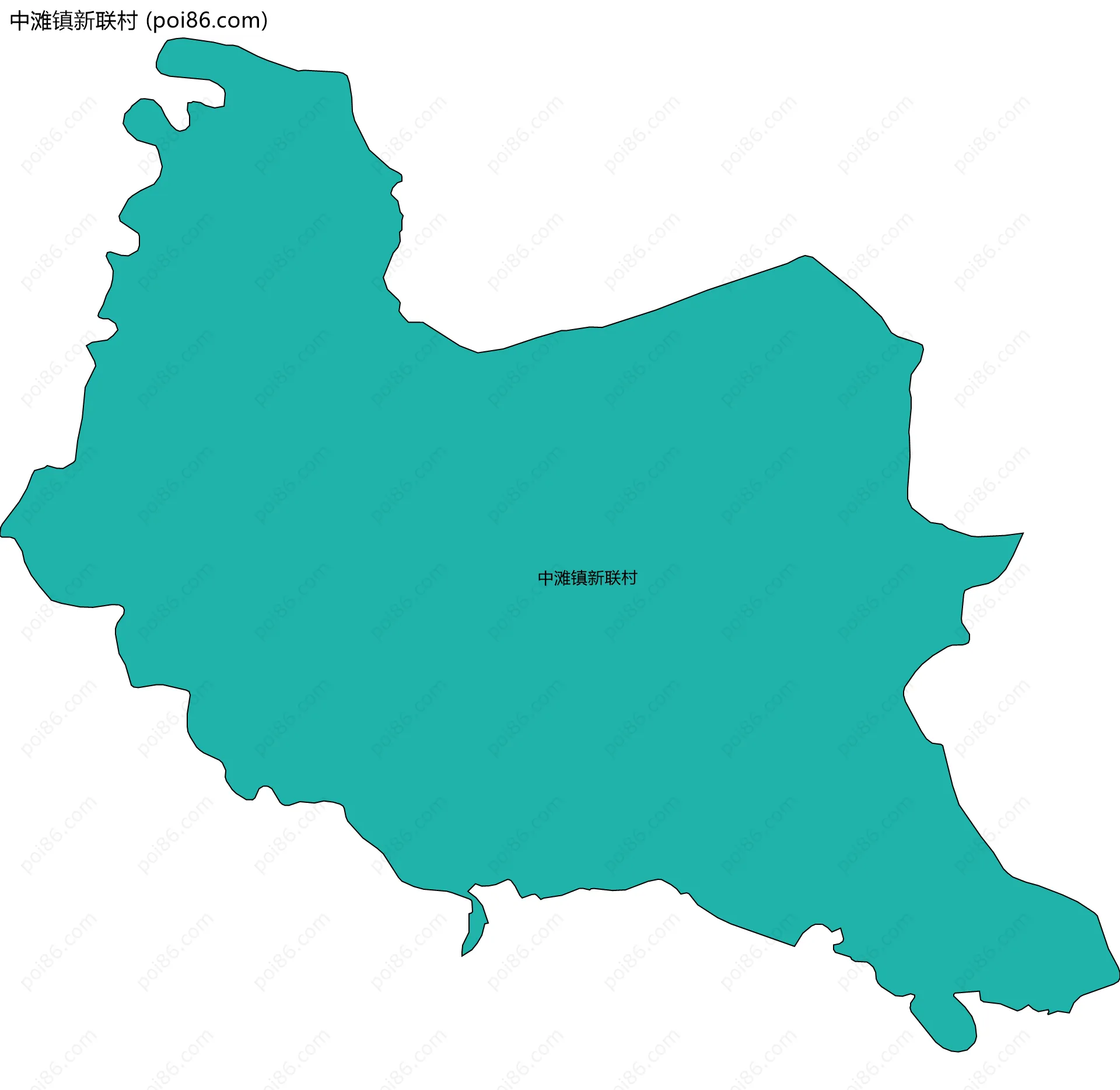 中滩镇新联村边界地图