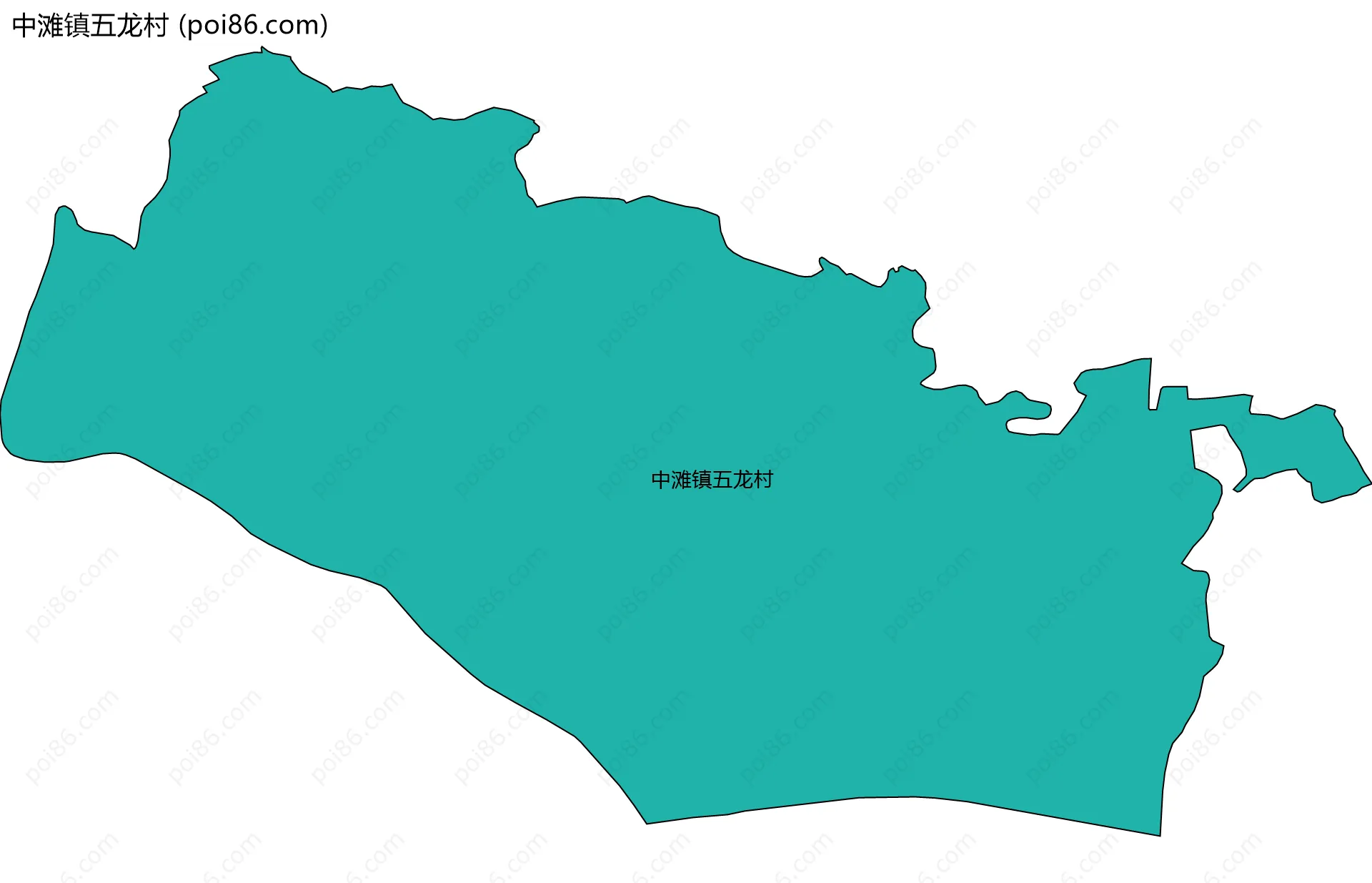 中滩镇五龙村边界地图