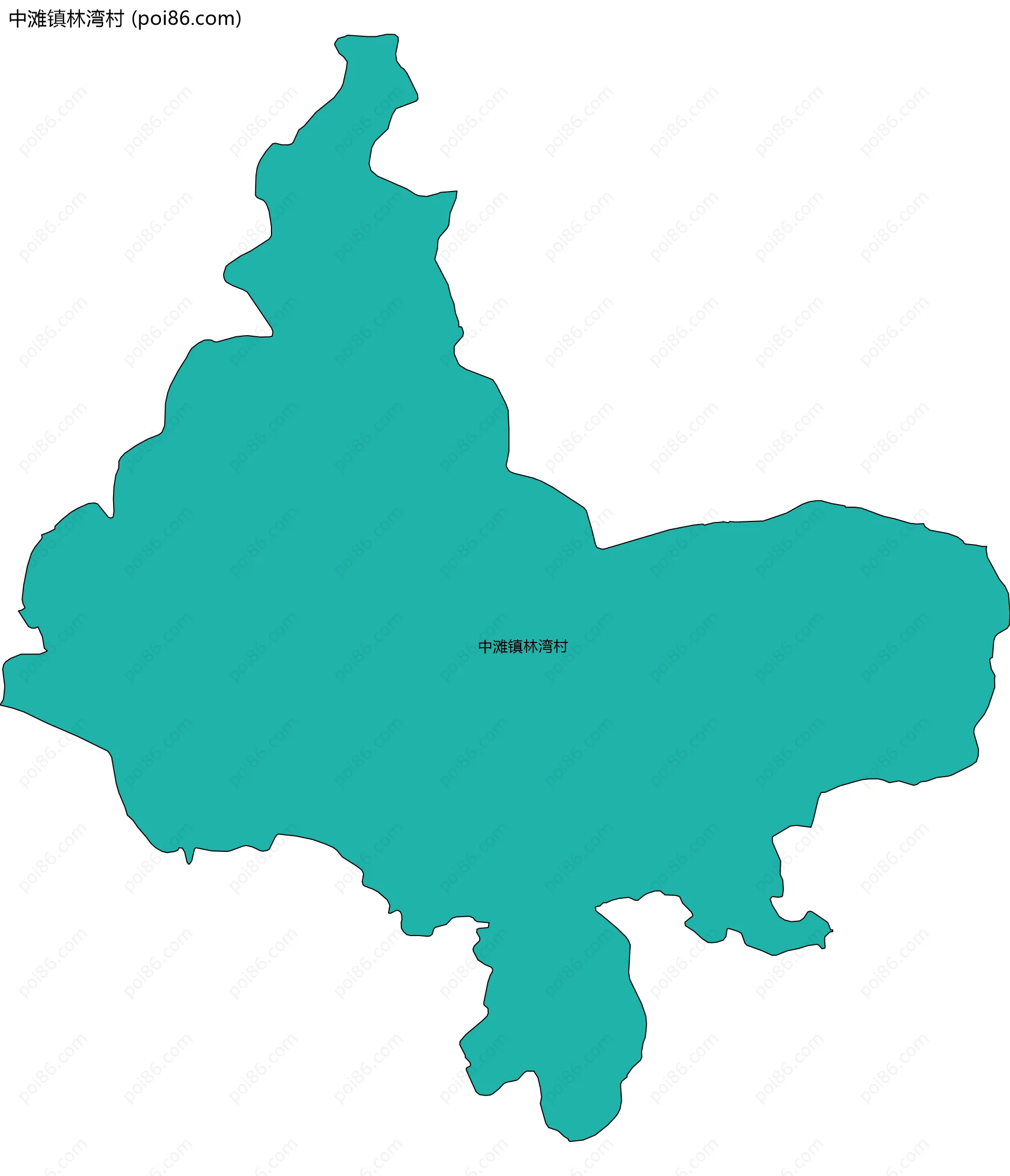 中滩镇林湾村边界地图