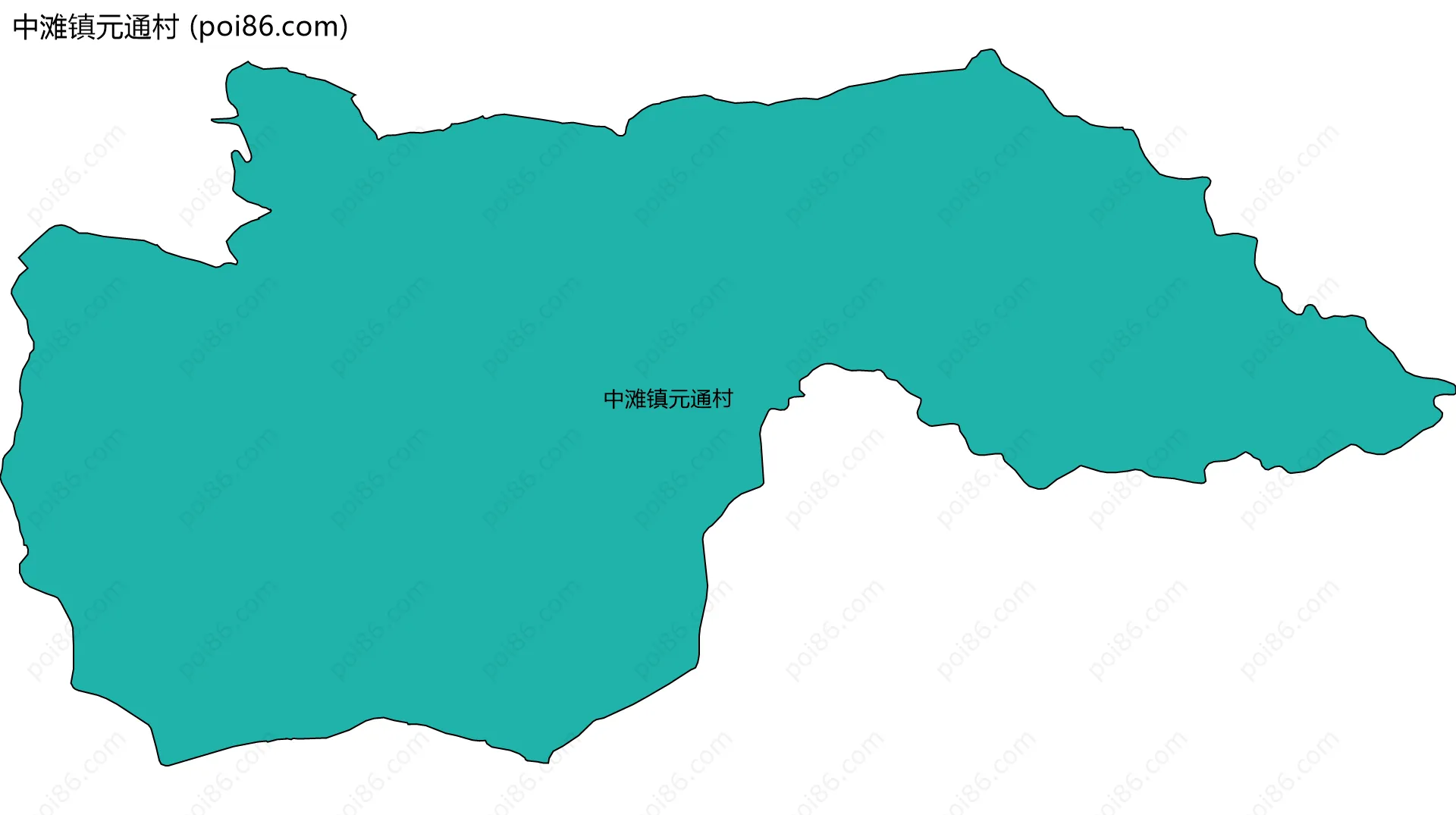 中滩镇元通村边界地图