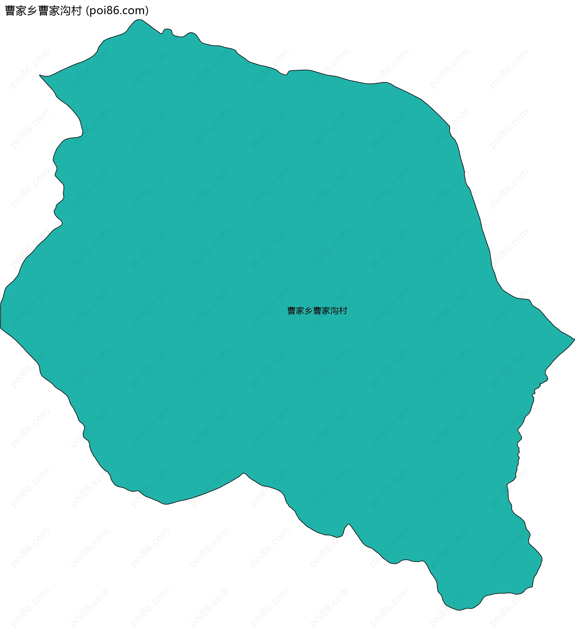 曹家乡曹家沟村边界地图