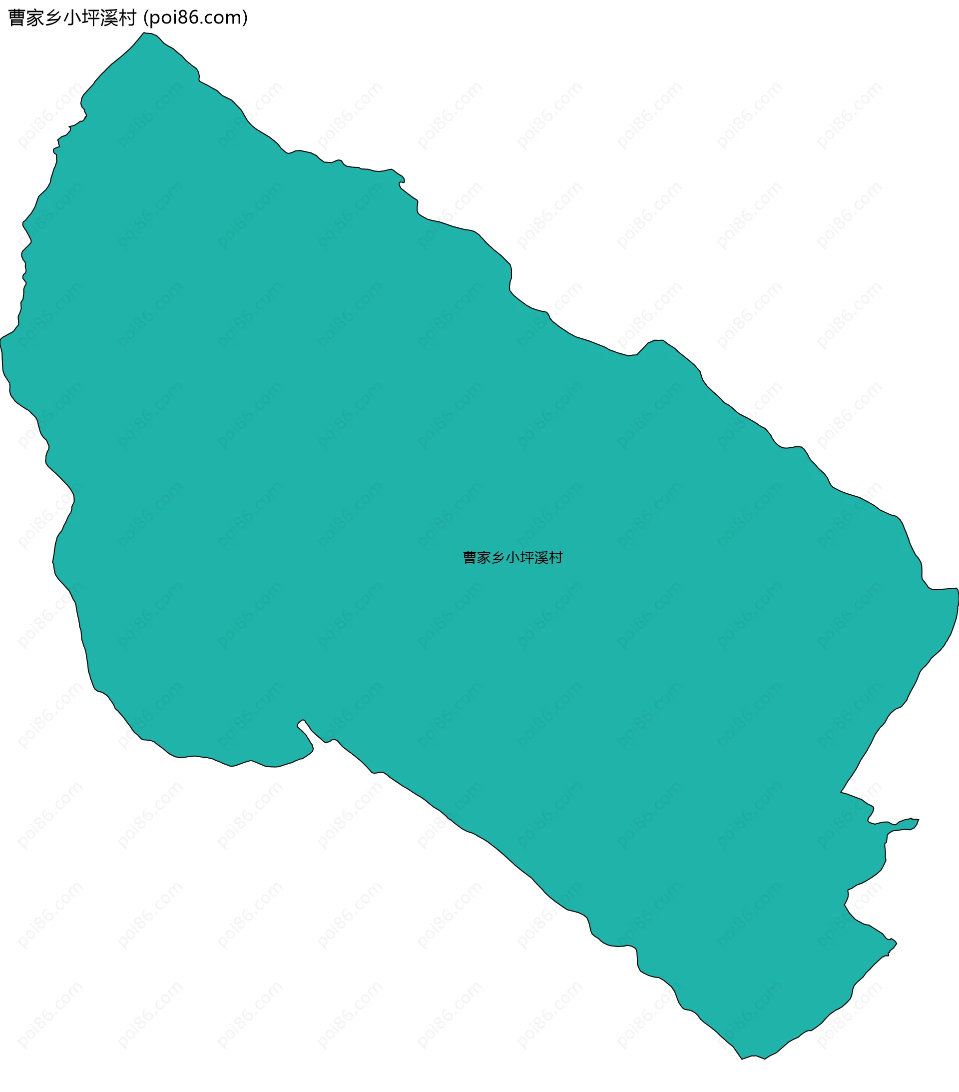 曹家乡小坪溪村边界地图