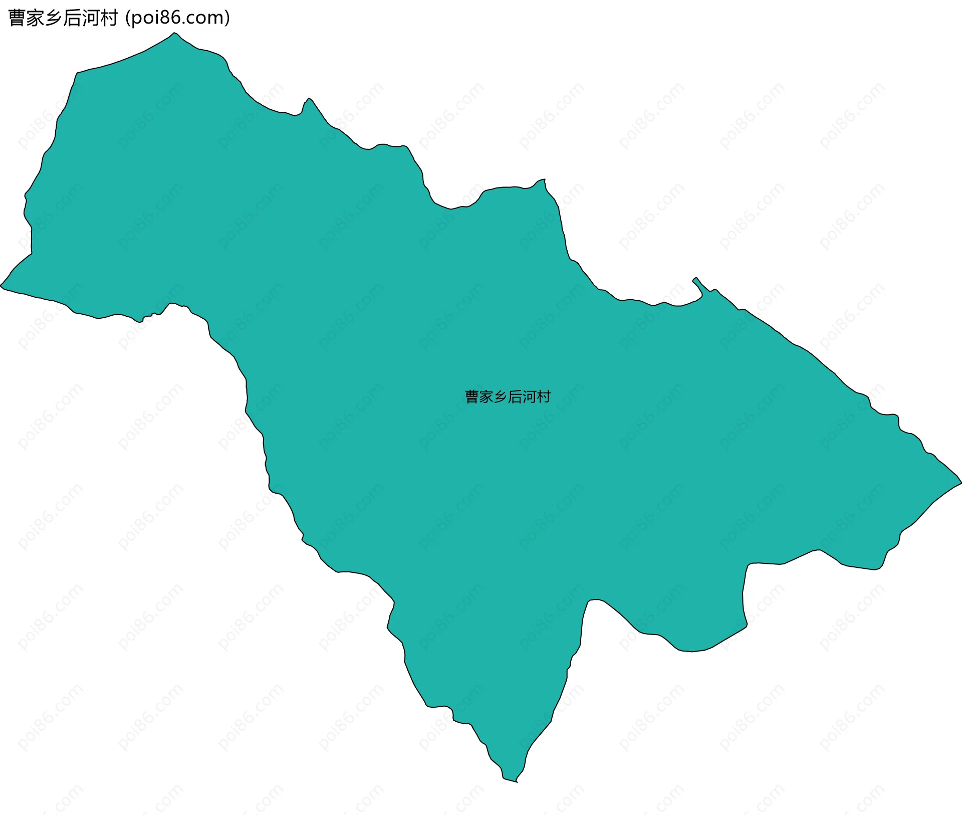 曹家乡后河村边界地图