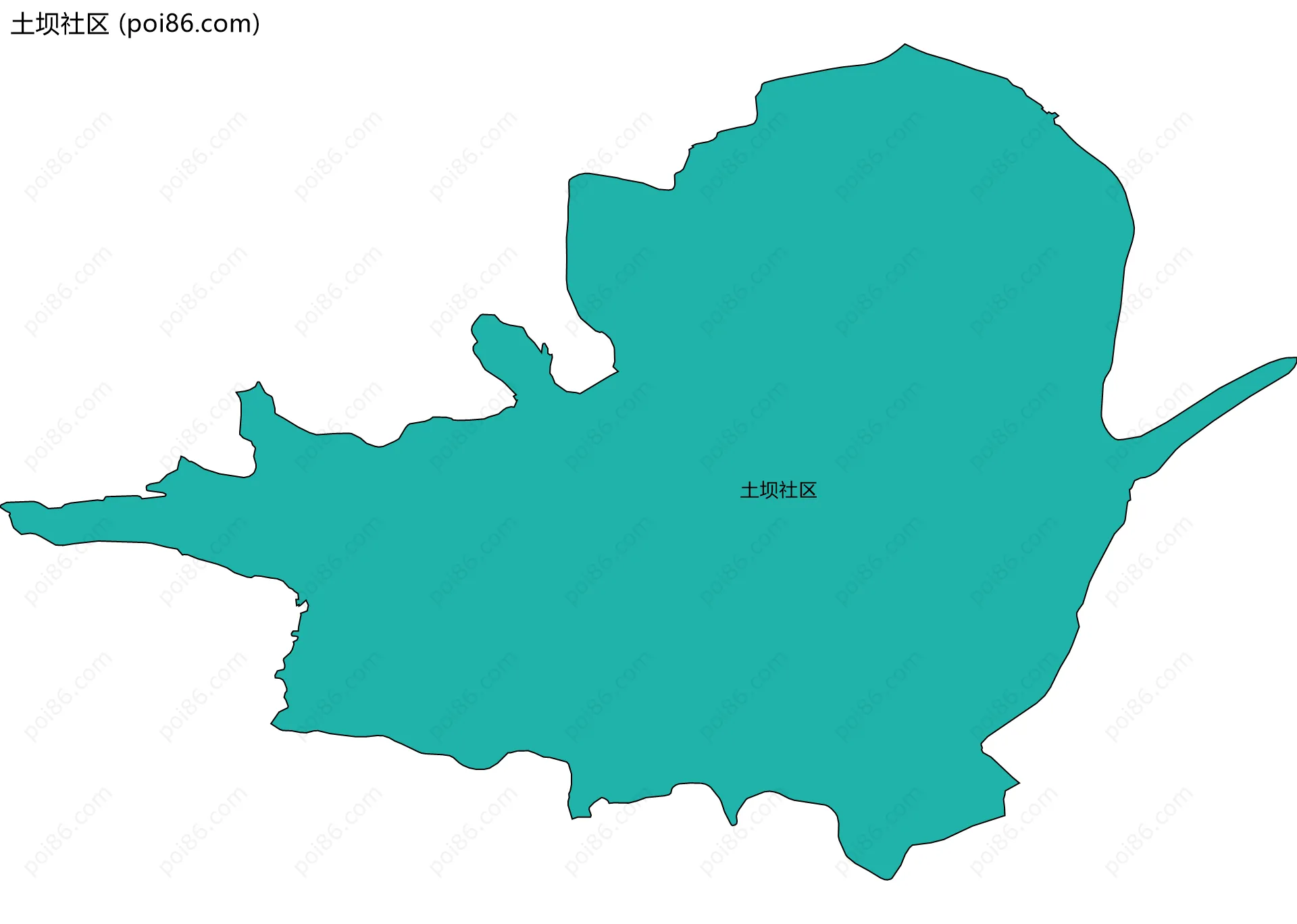 土坝社区边界地图