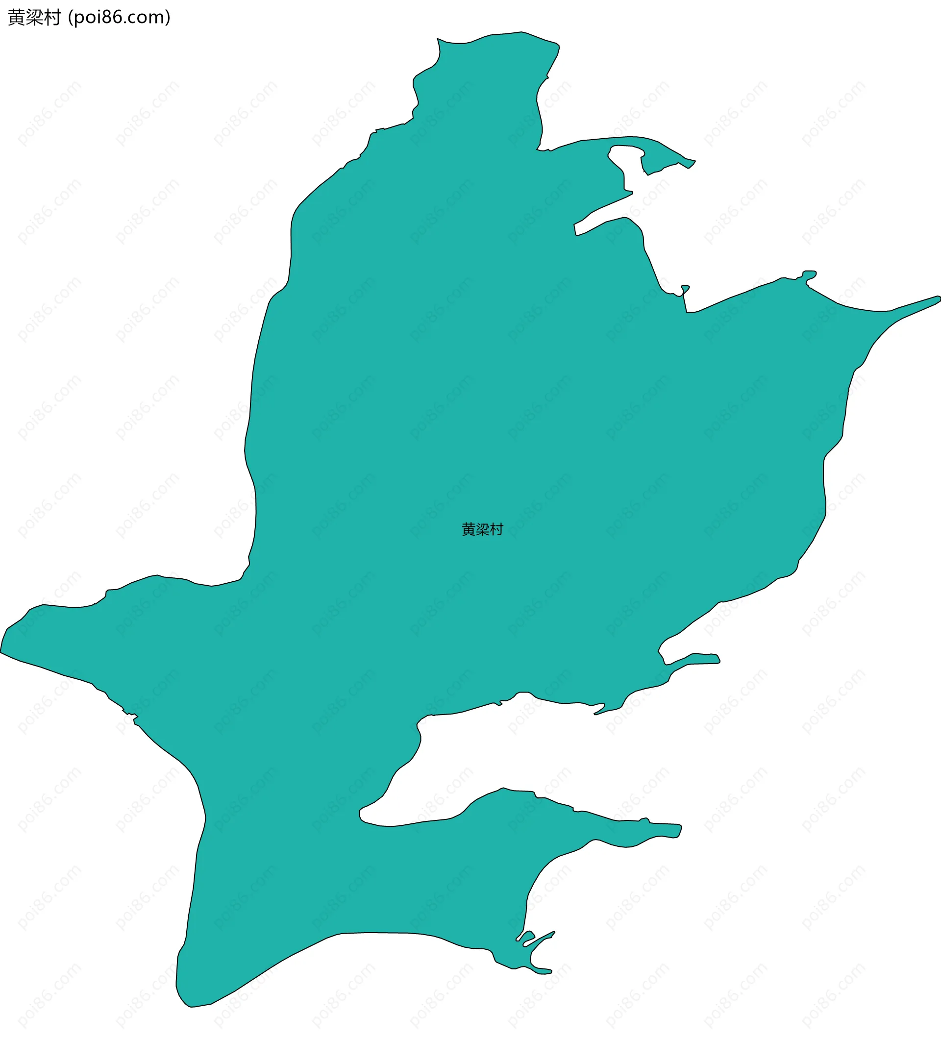 黄梁村边界地图