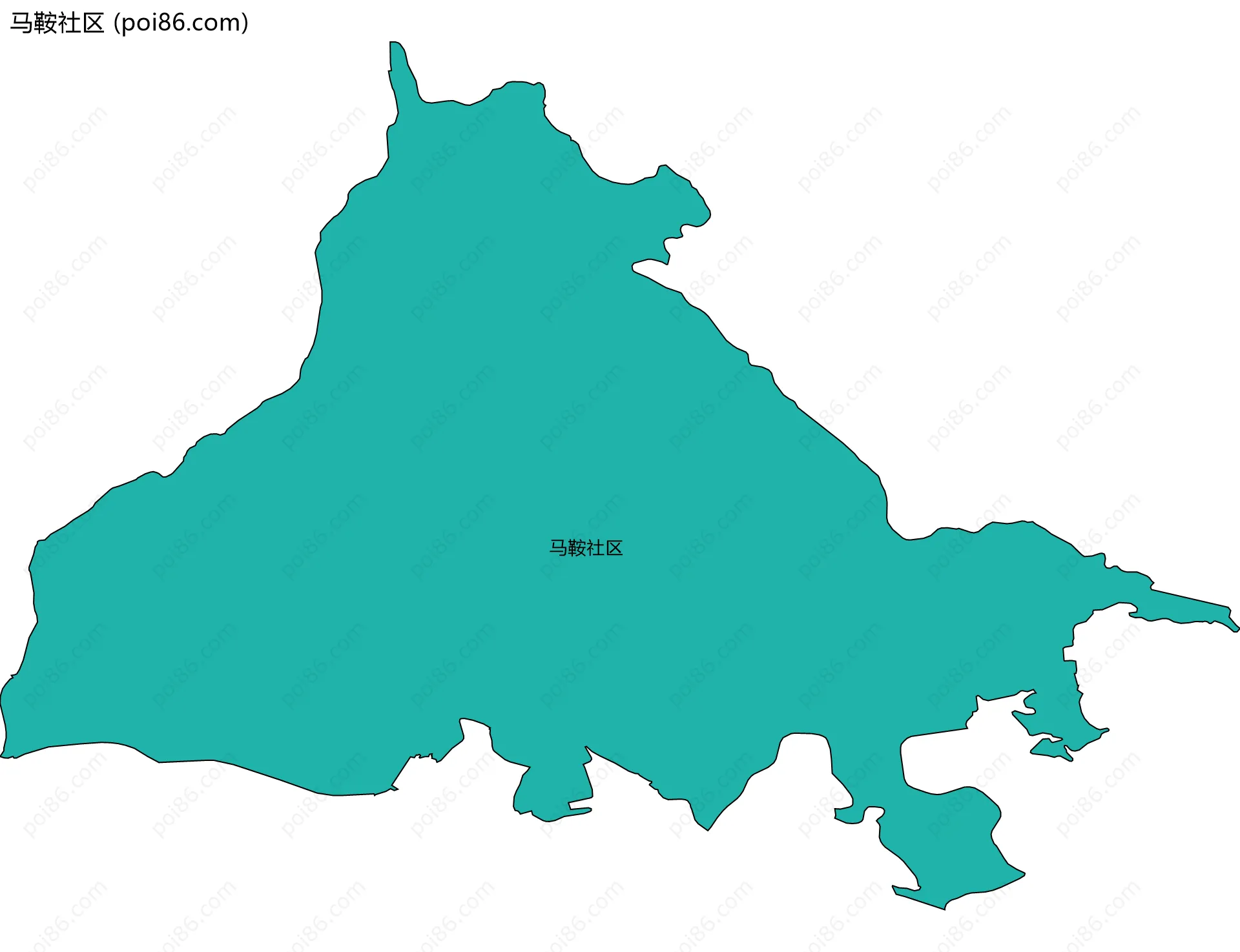 马鞍社区边界地图