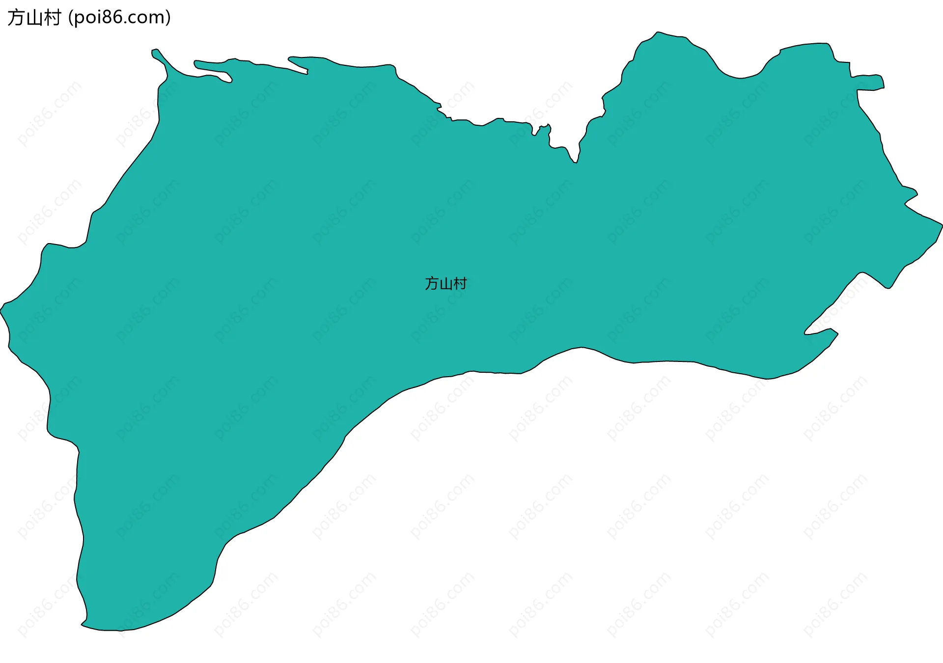 方山村边界地图