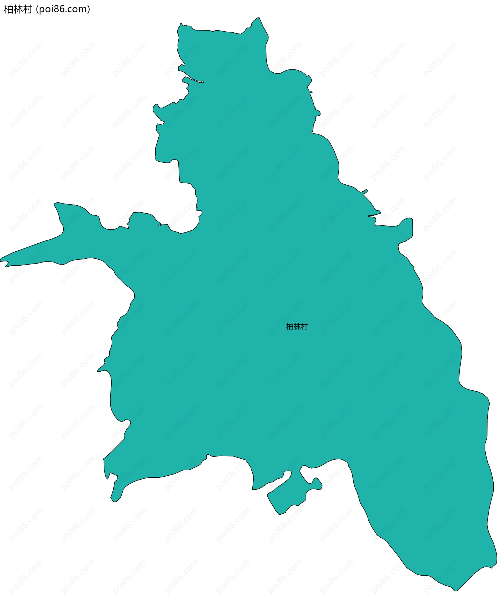 柏林村边界地图