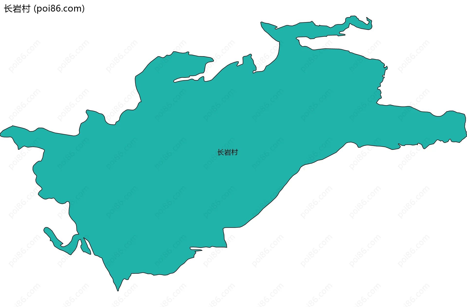 长岩村边界地图