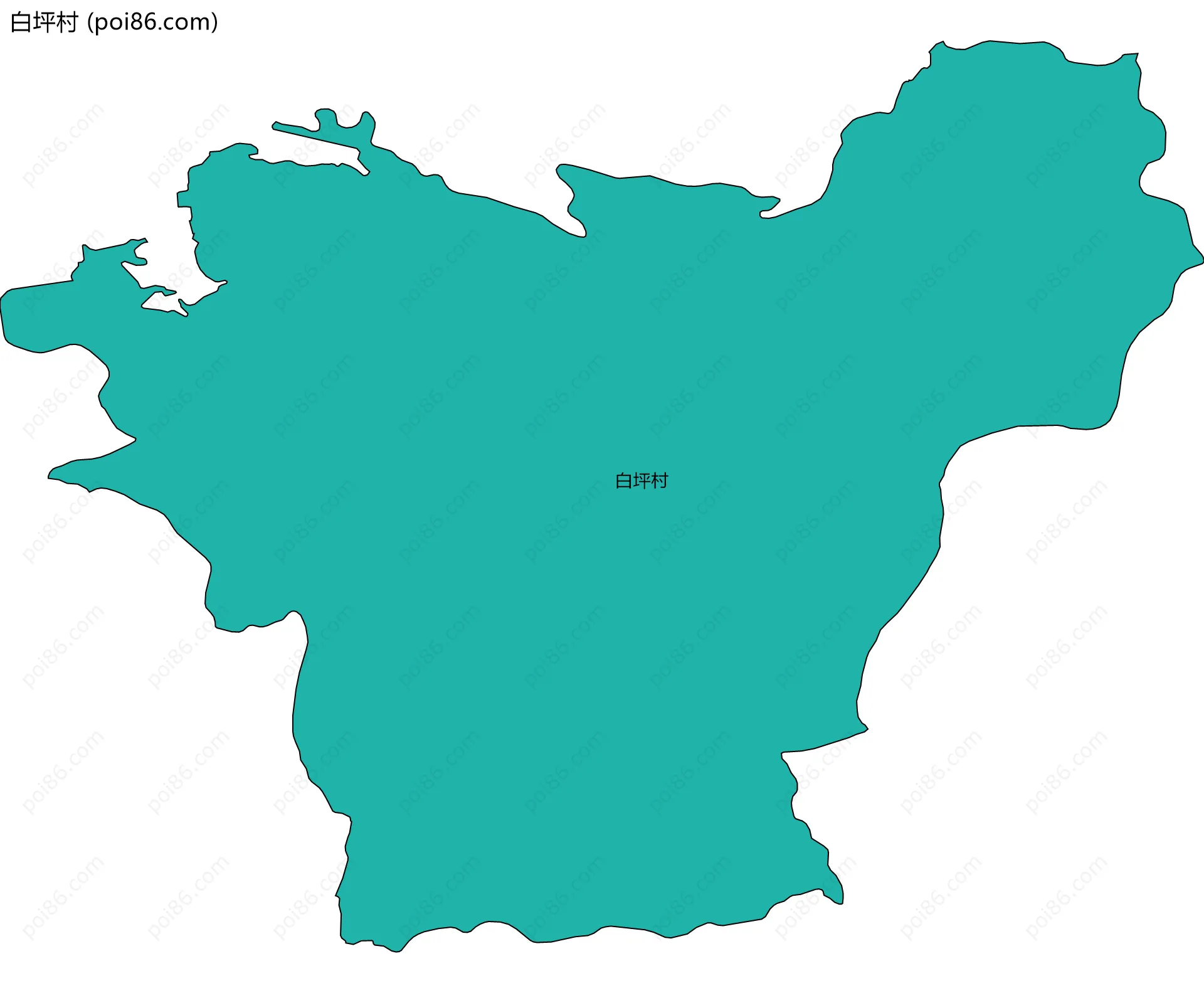 白坪村边界地图