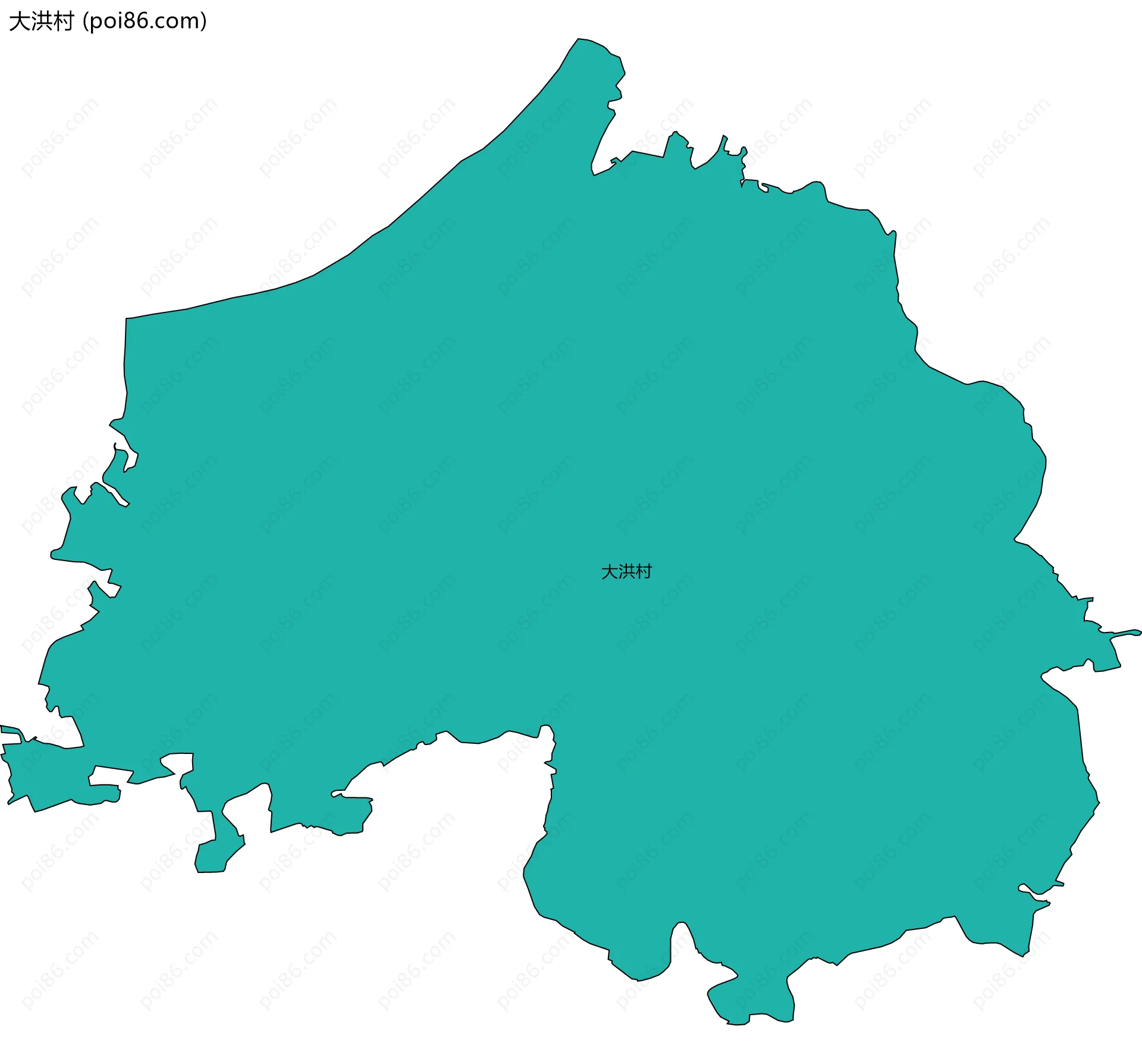 大洪村边界地图