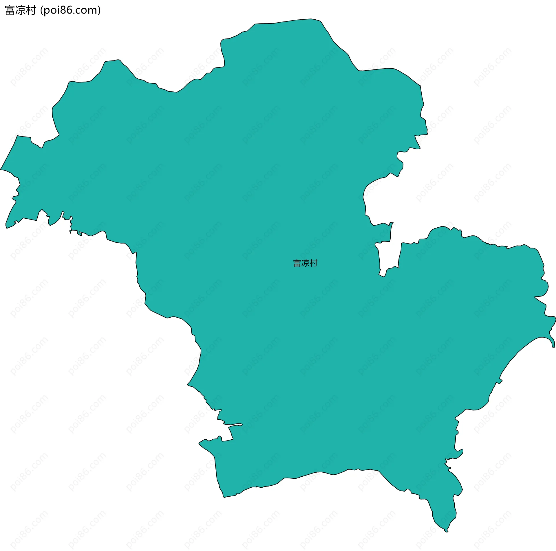 富凉村边界地图