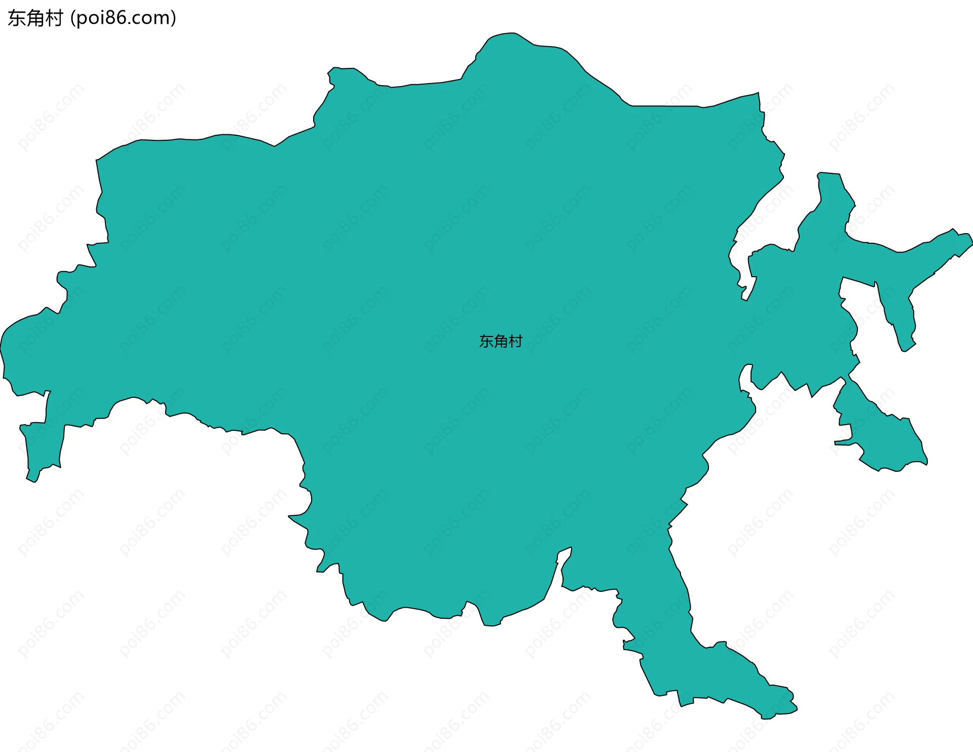 东角村边界地图