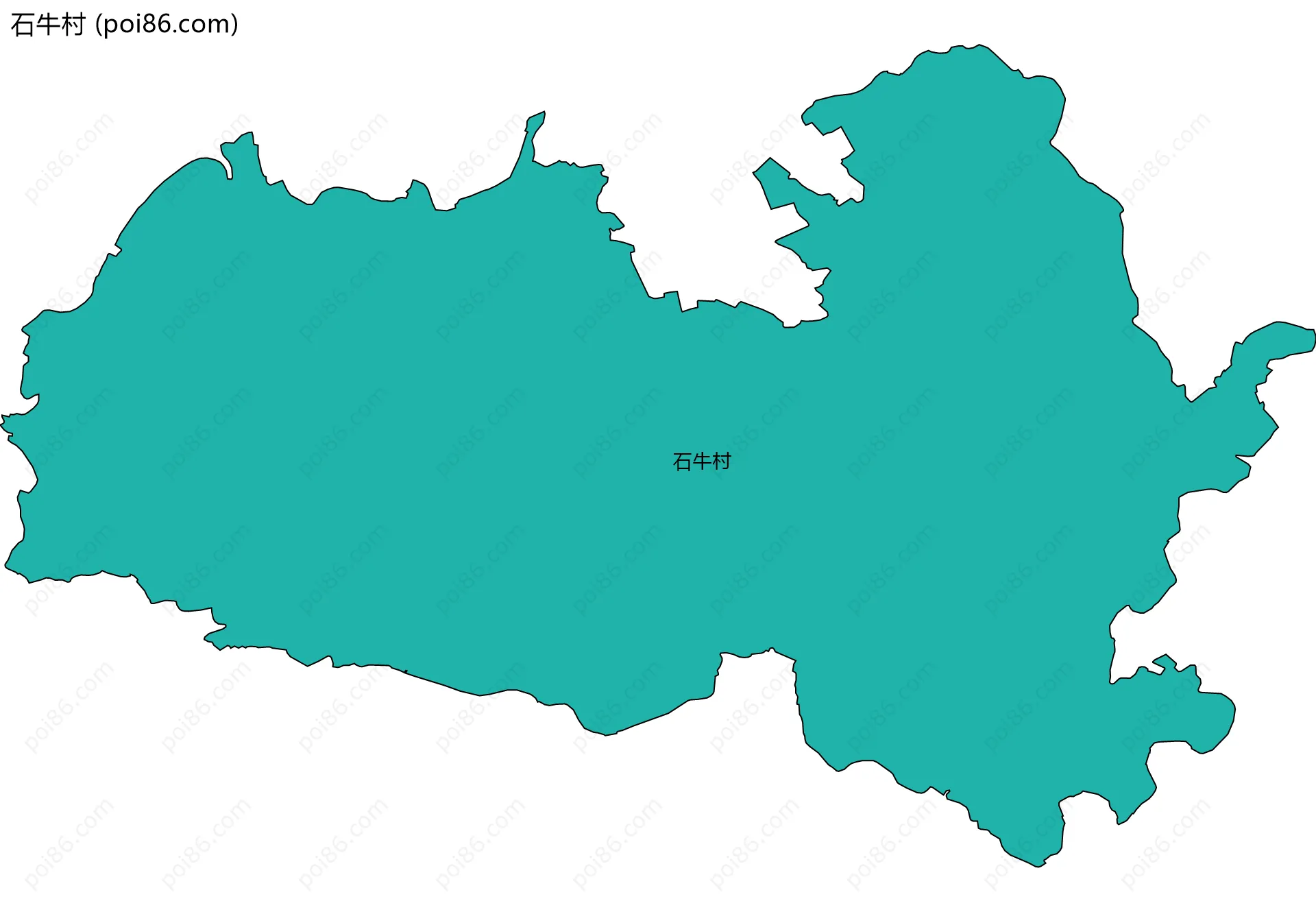石牛村边界地图