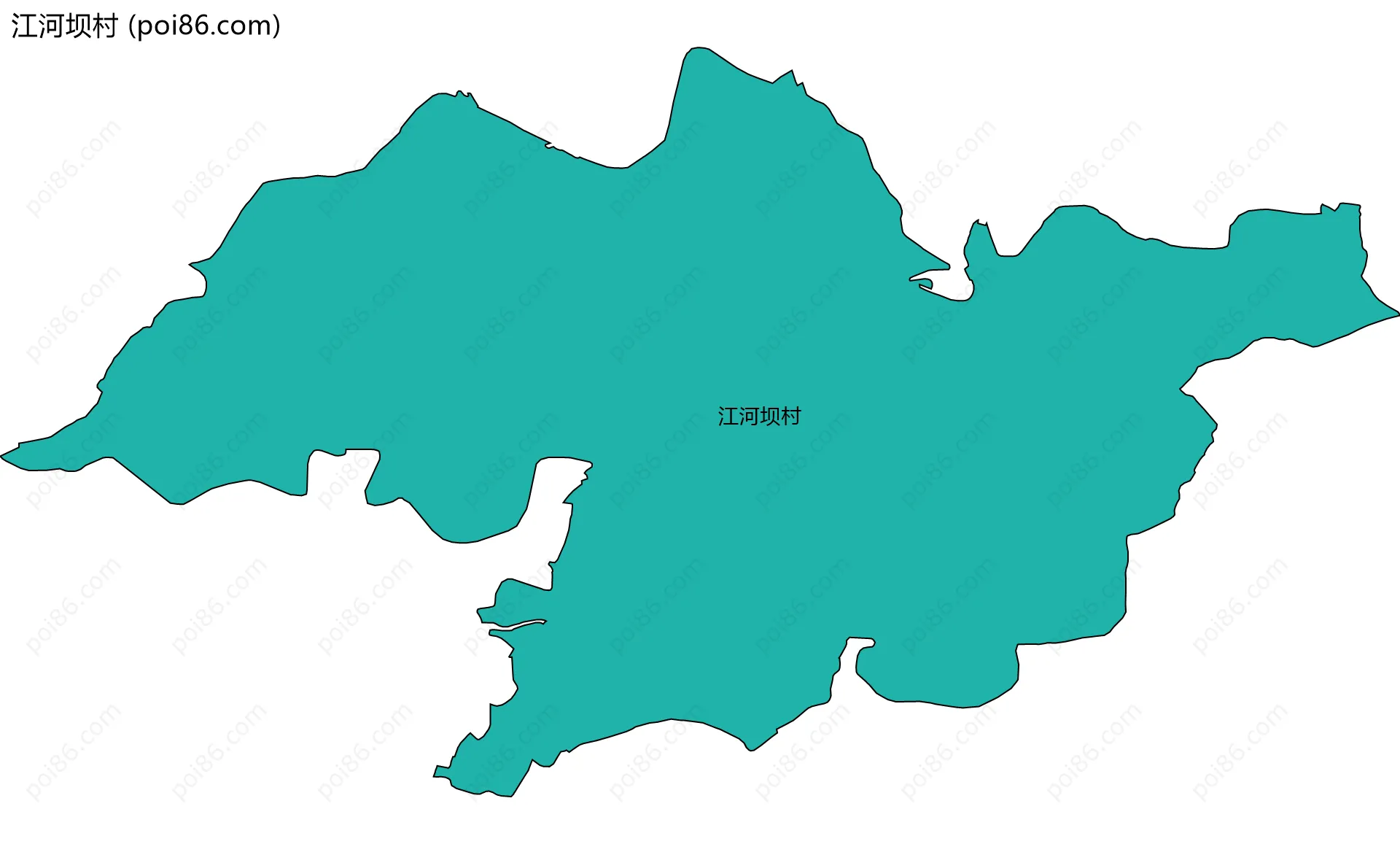 江河坝村边界地图