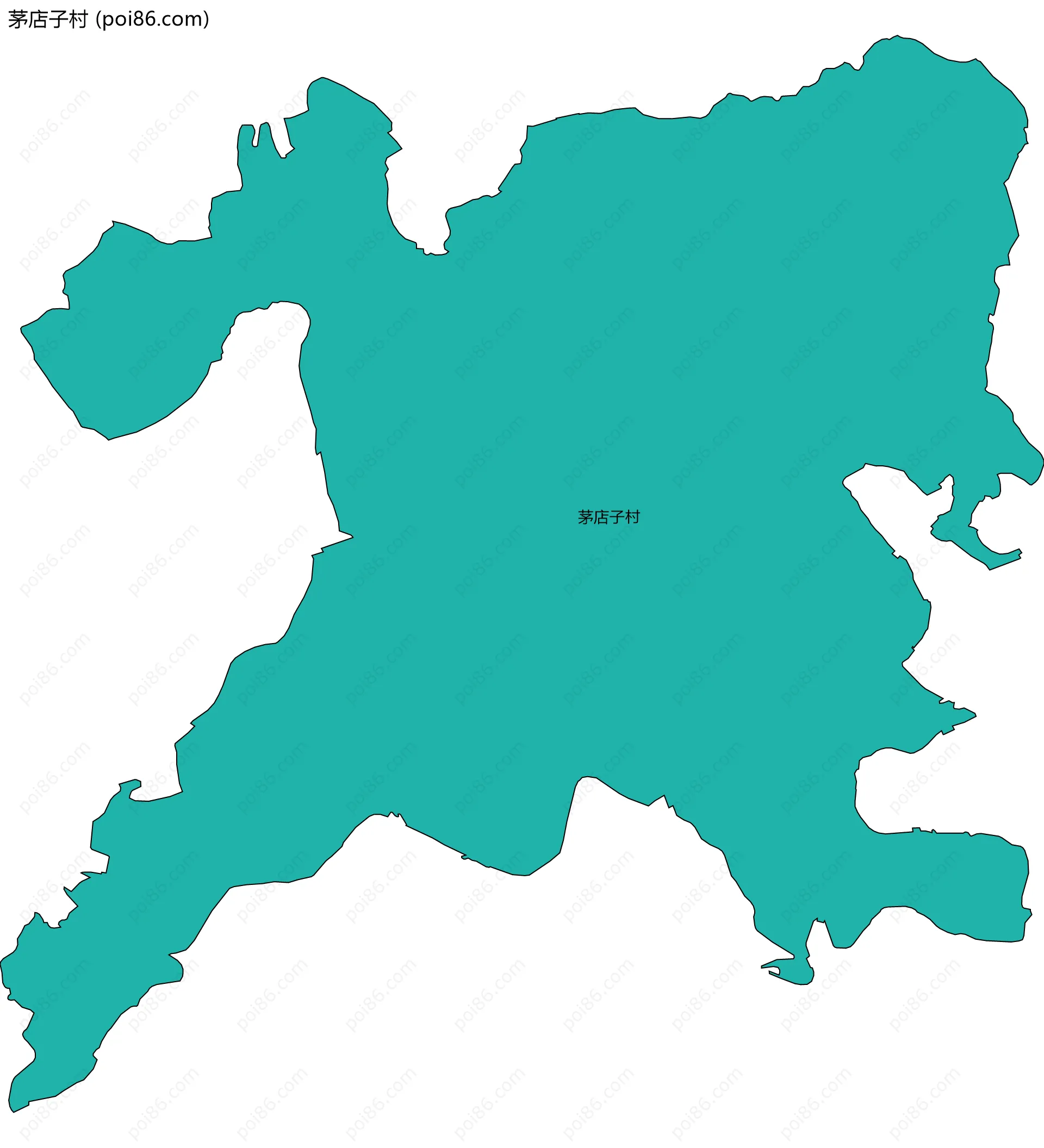 茅店子村边界地图