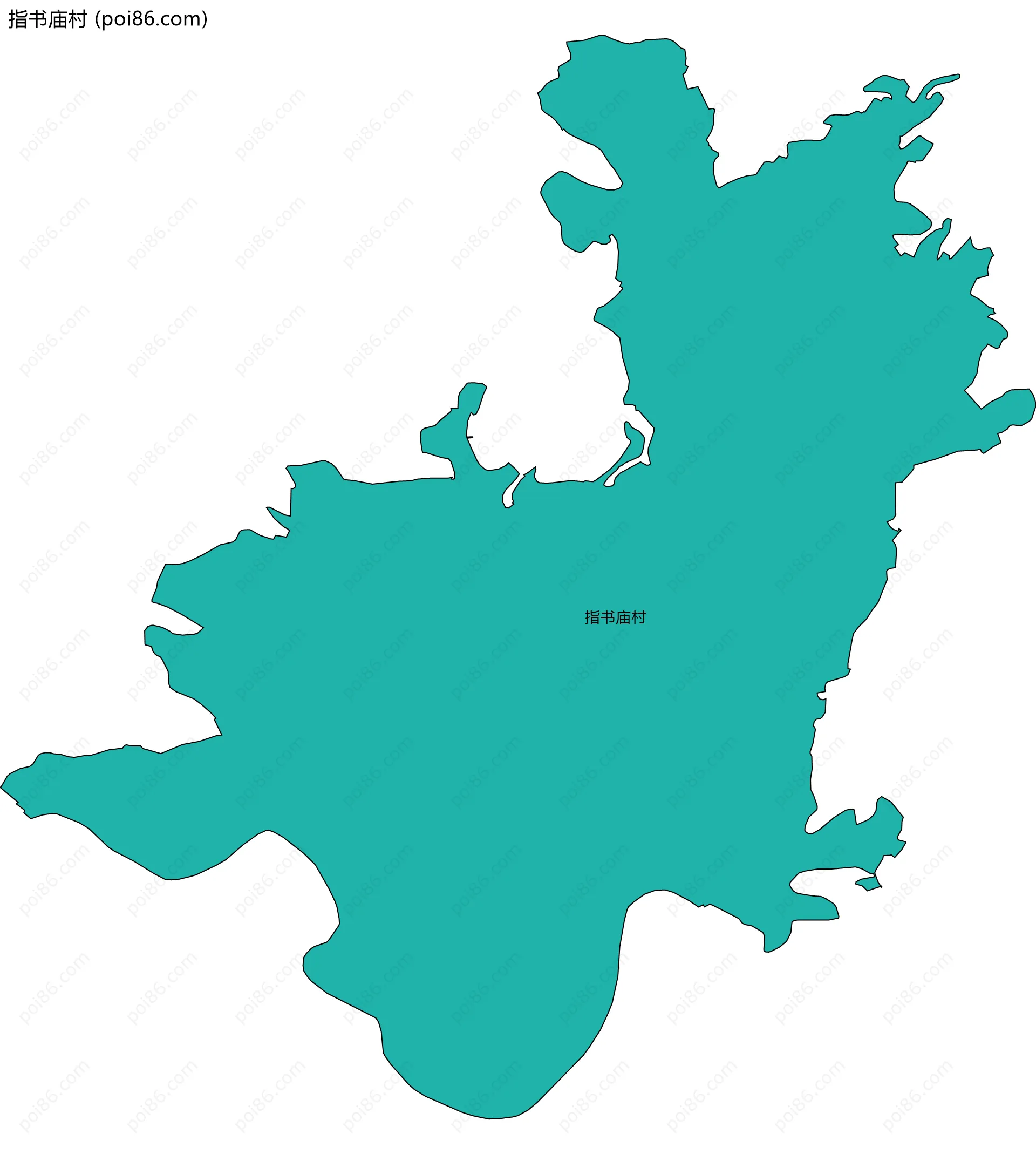 指书庙村边界地图