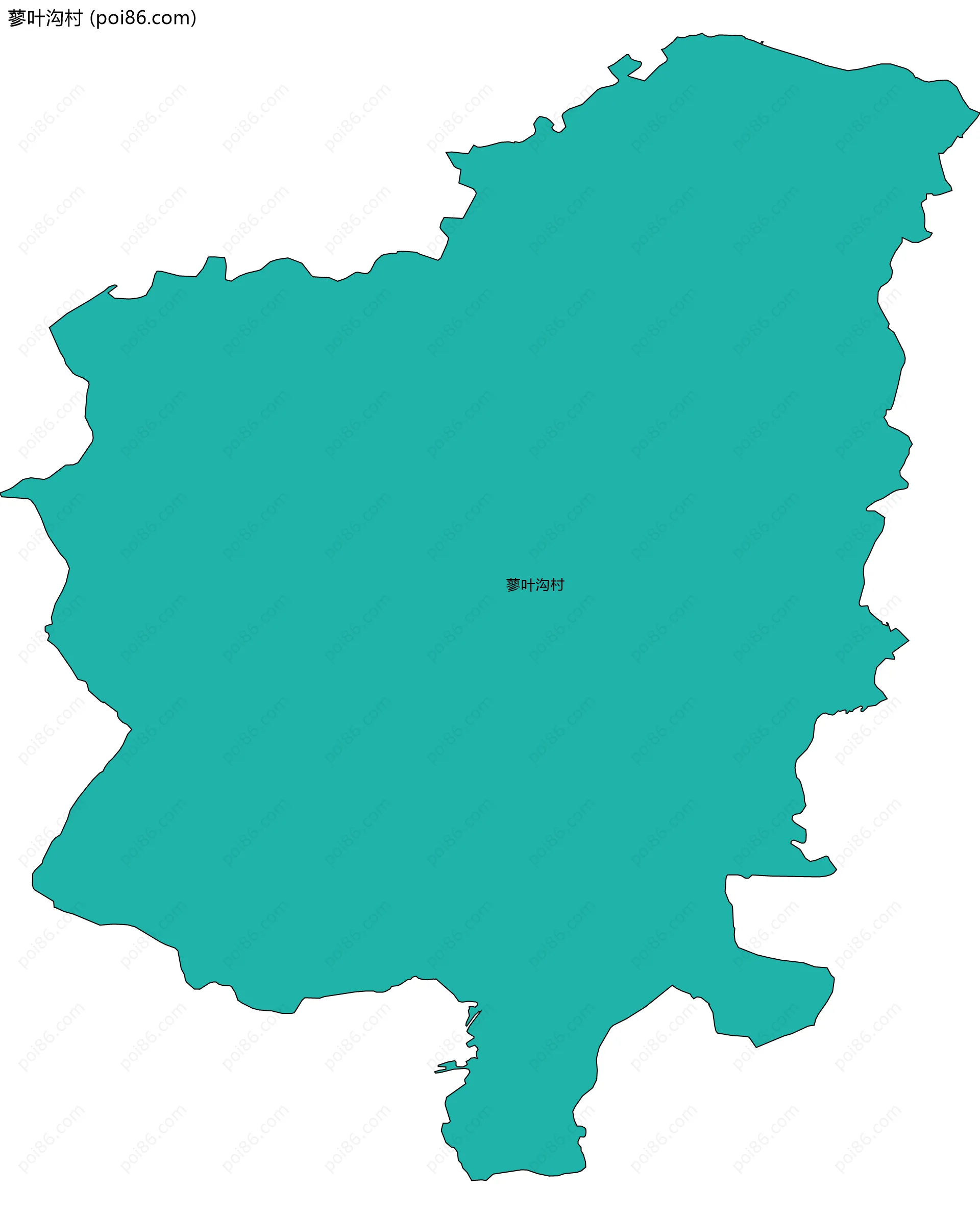 蓼叶沟村边界地图