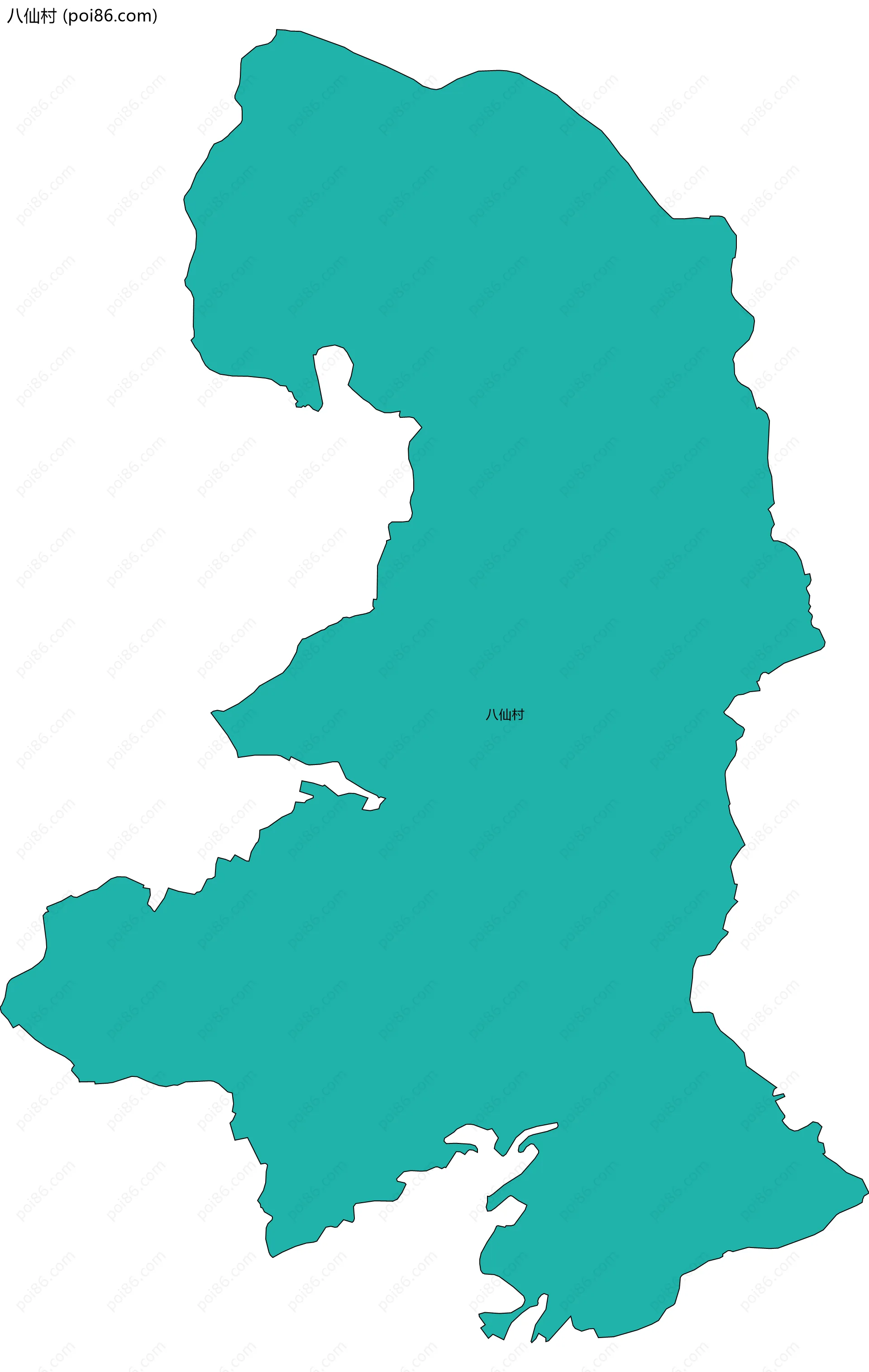 八仙村边界地图