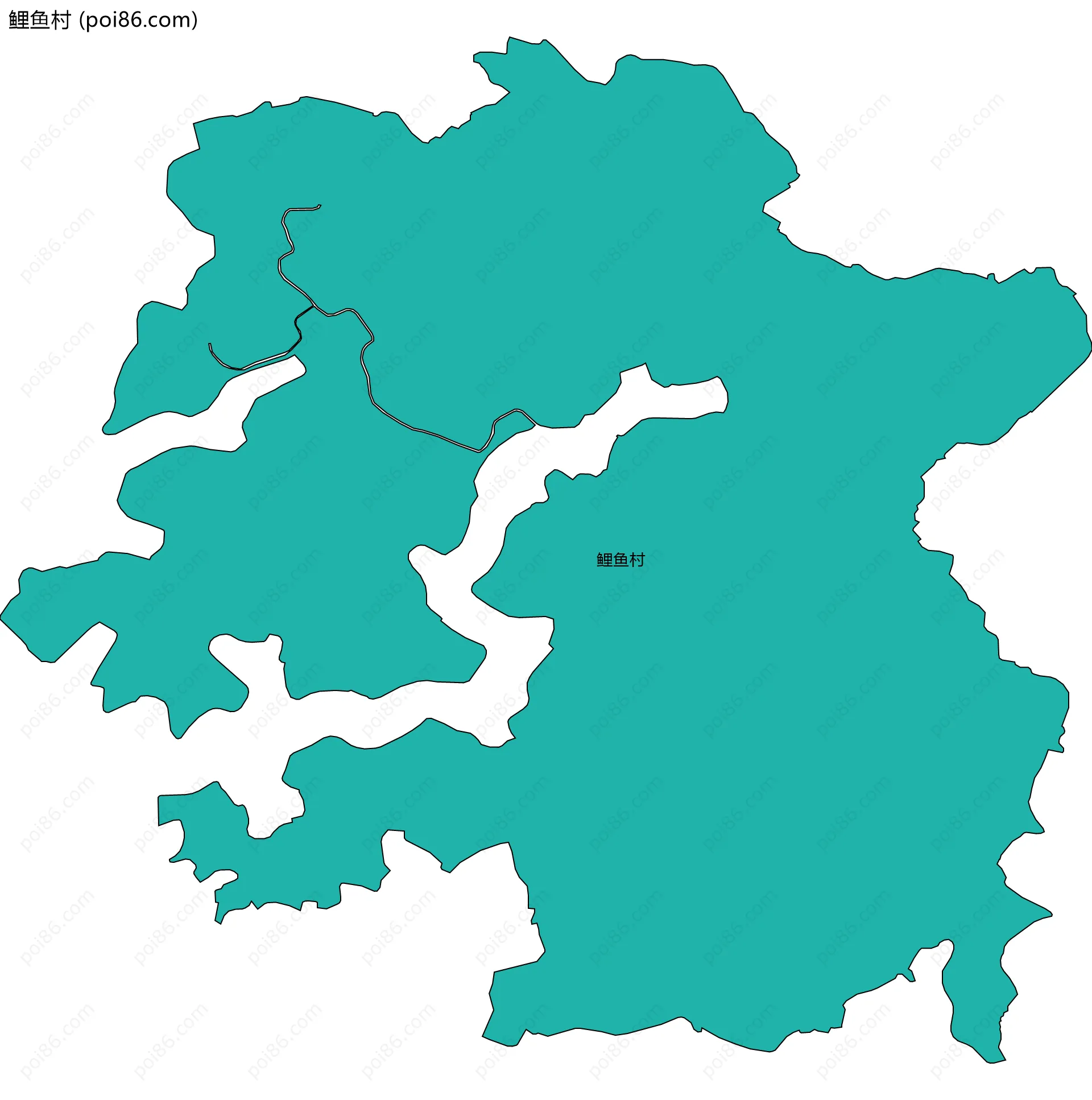 鲤鱼村边界地图