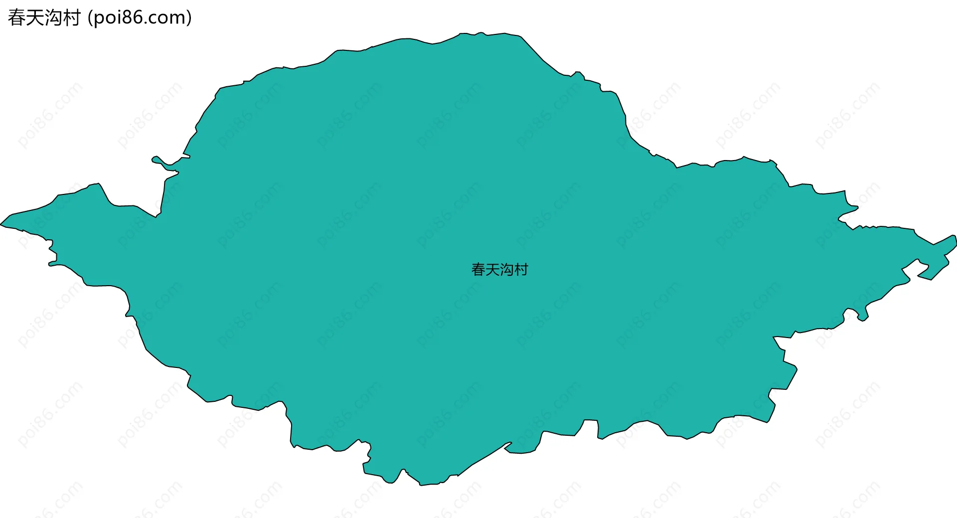 春天沟村边界地图