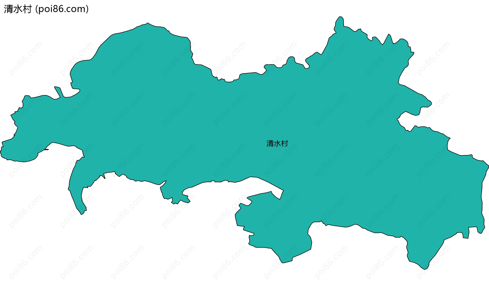 清水村边界地图