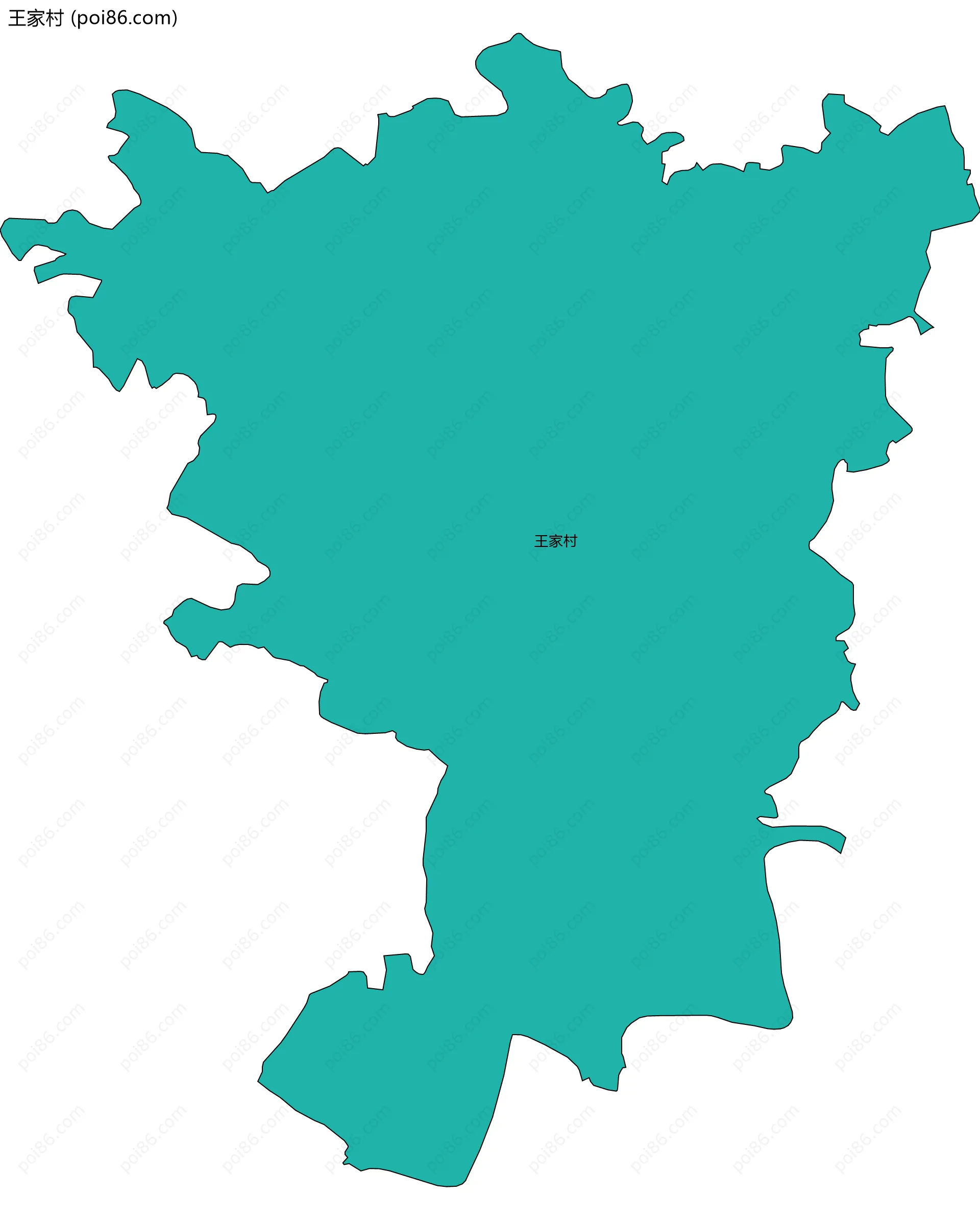 王家村边界地图