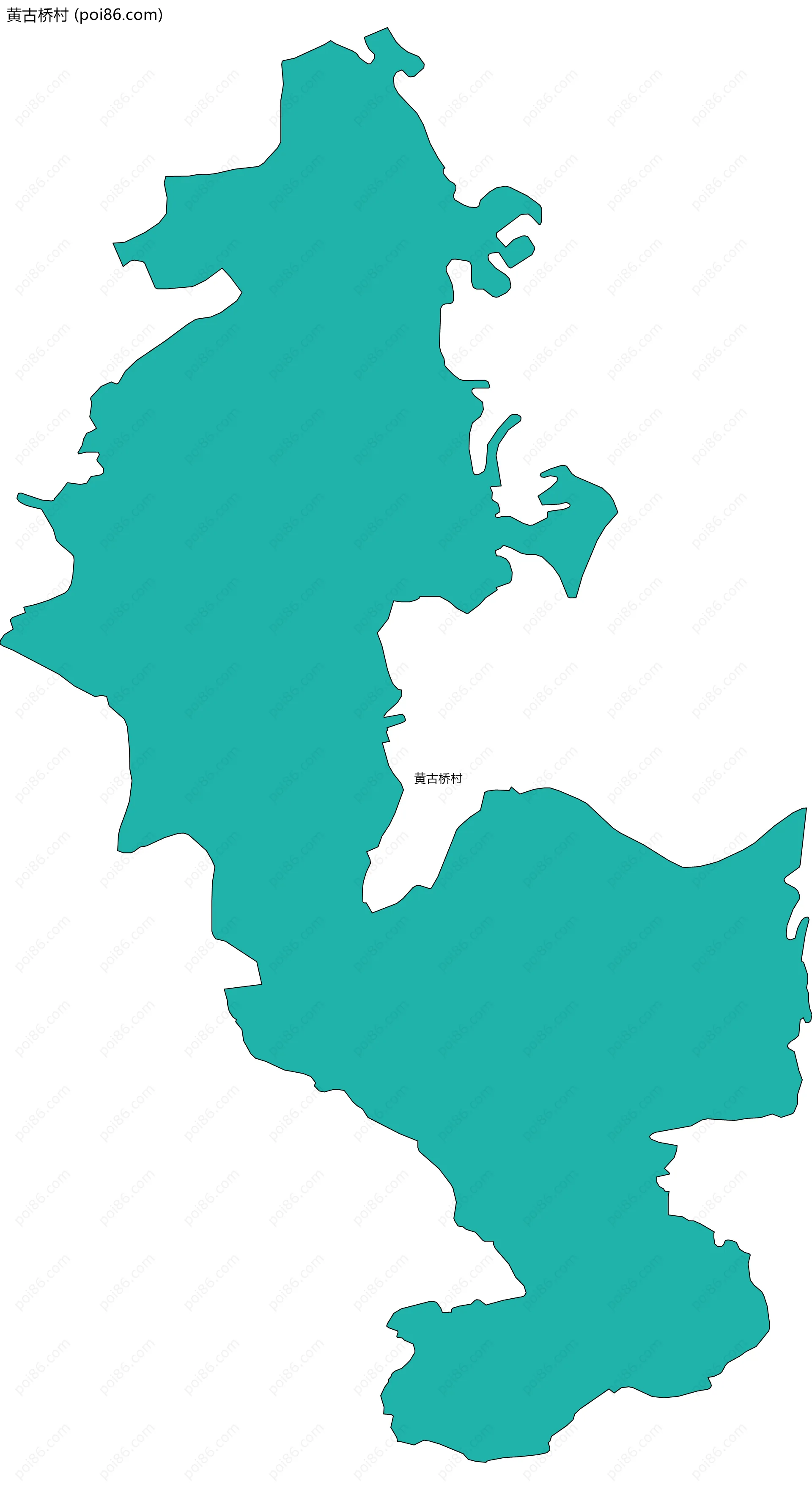 黄古桥村边界地图