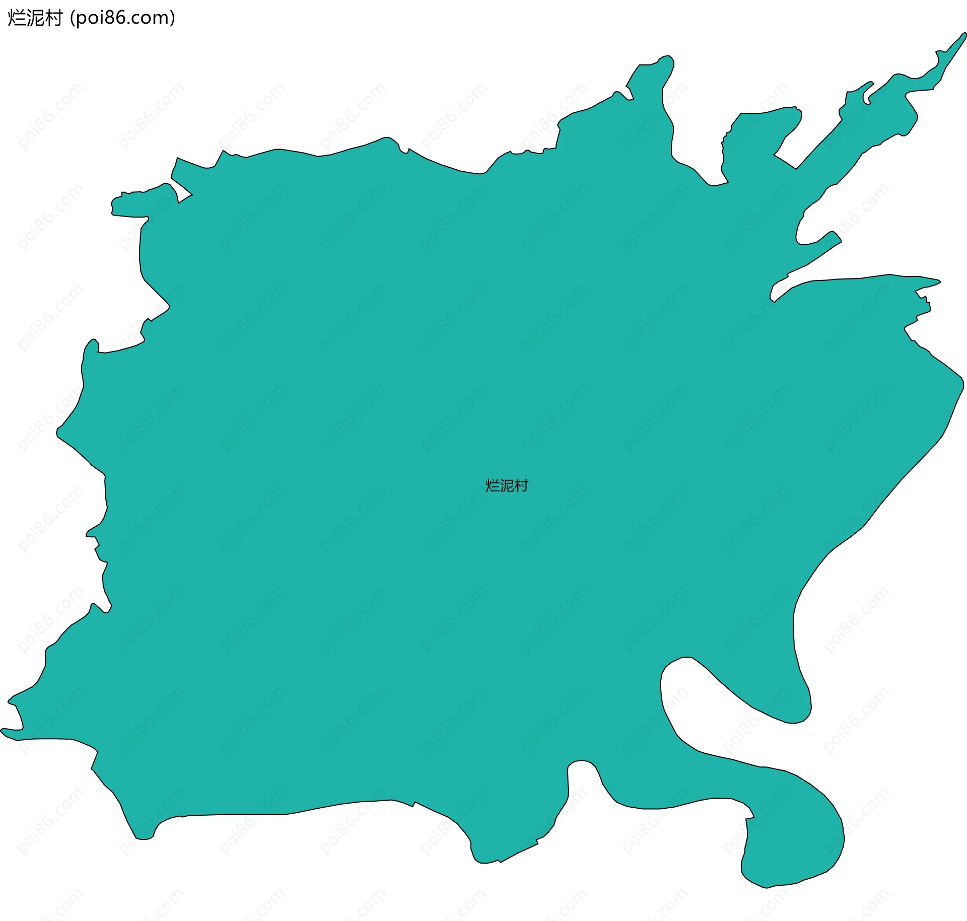 烂泥村边界地图
