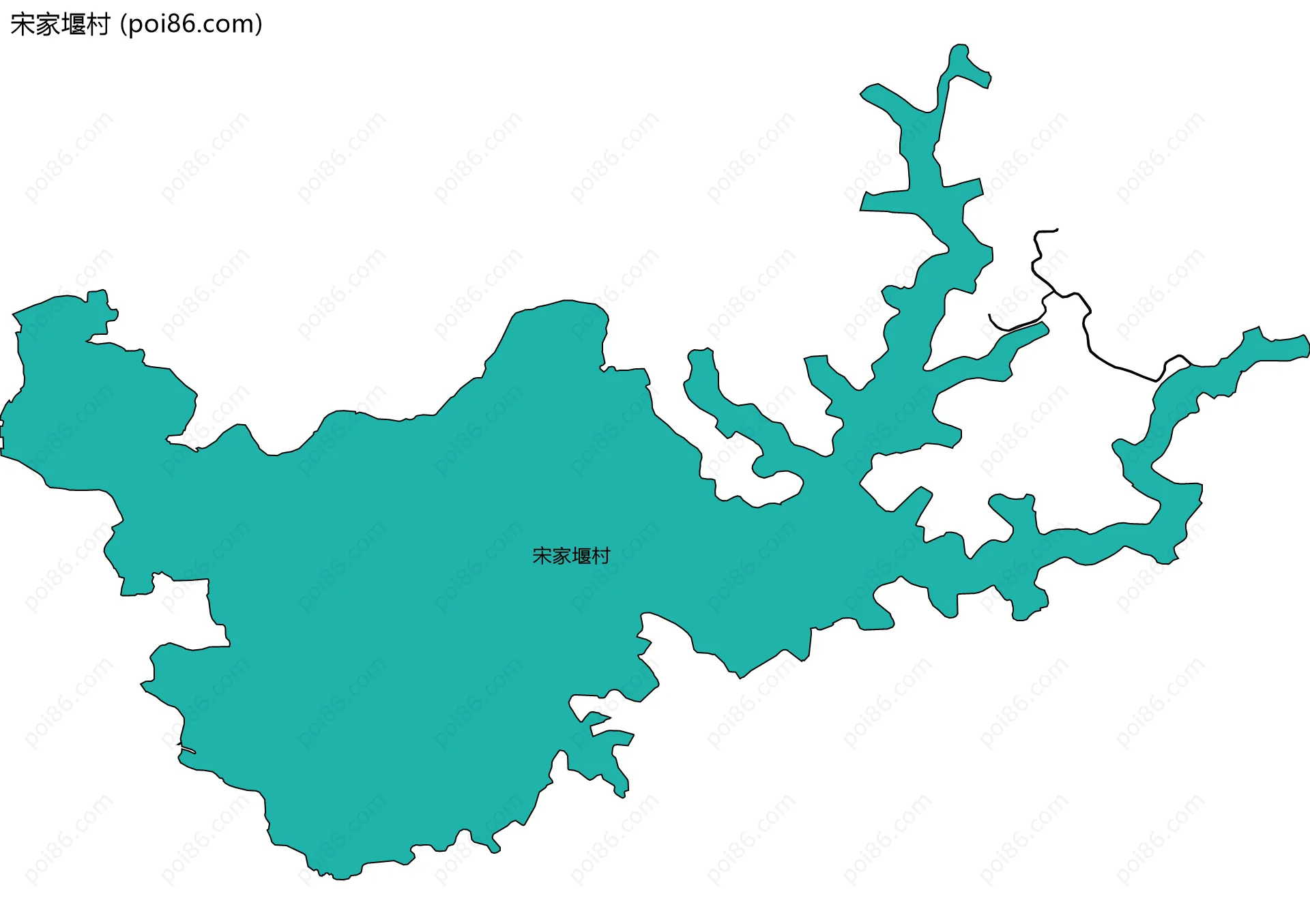 宋家堰村边界地图