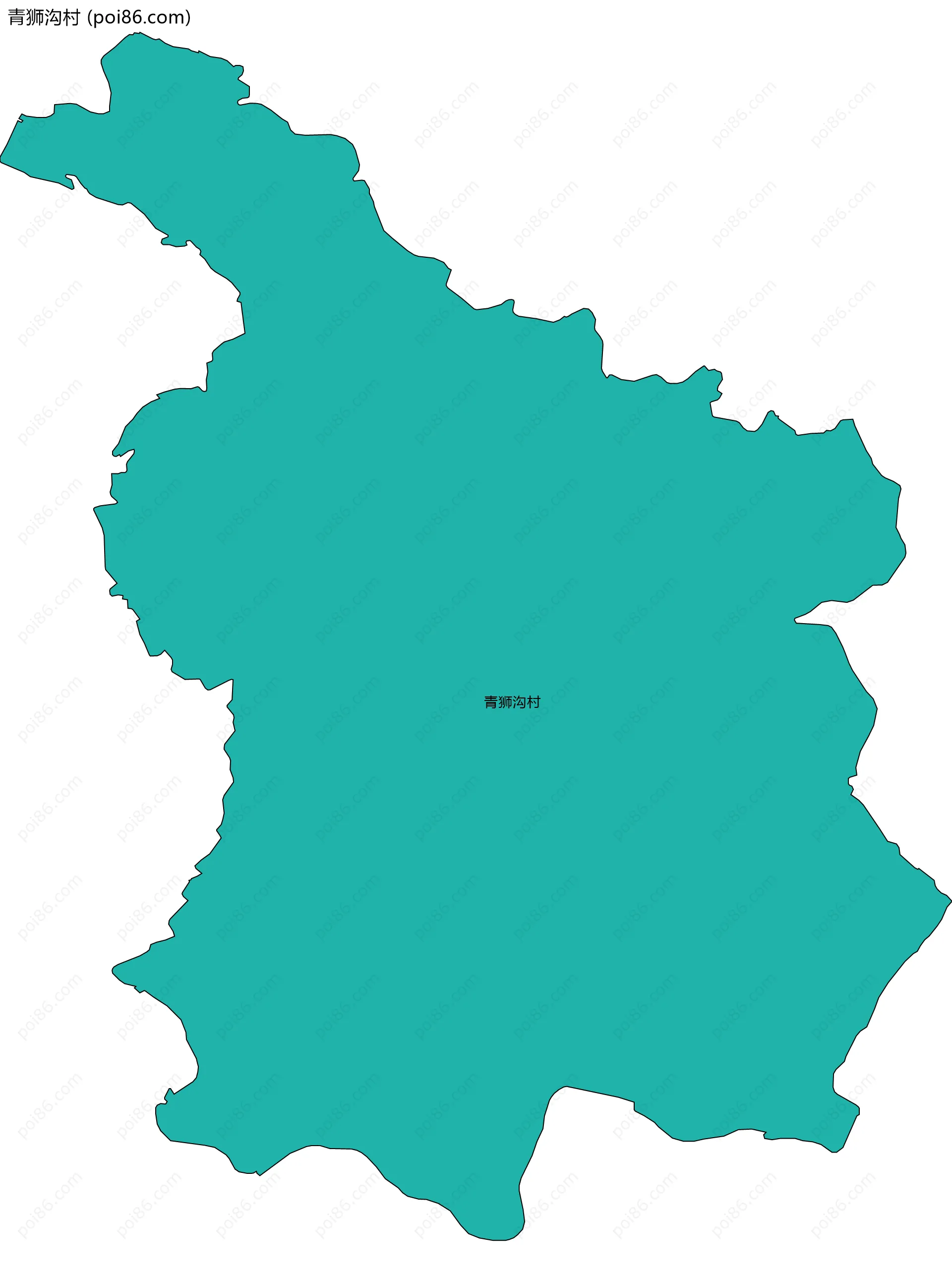 青狮沟村边界地图