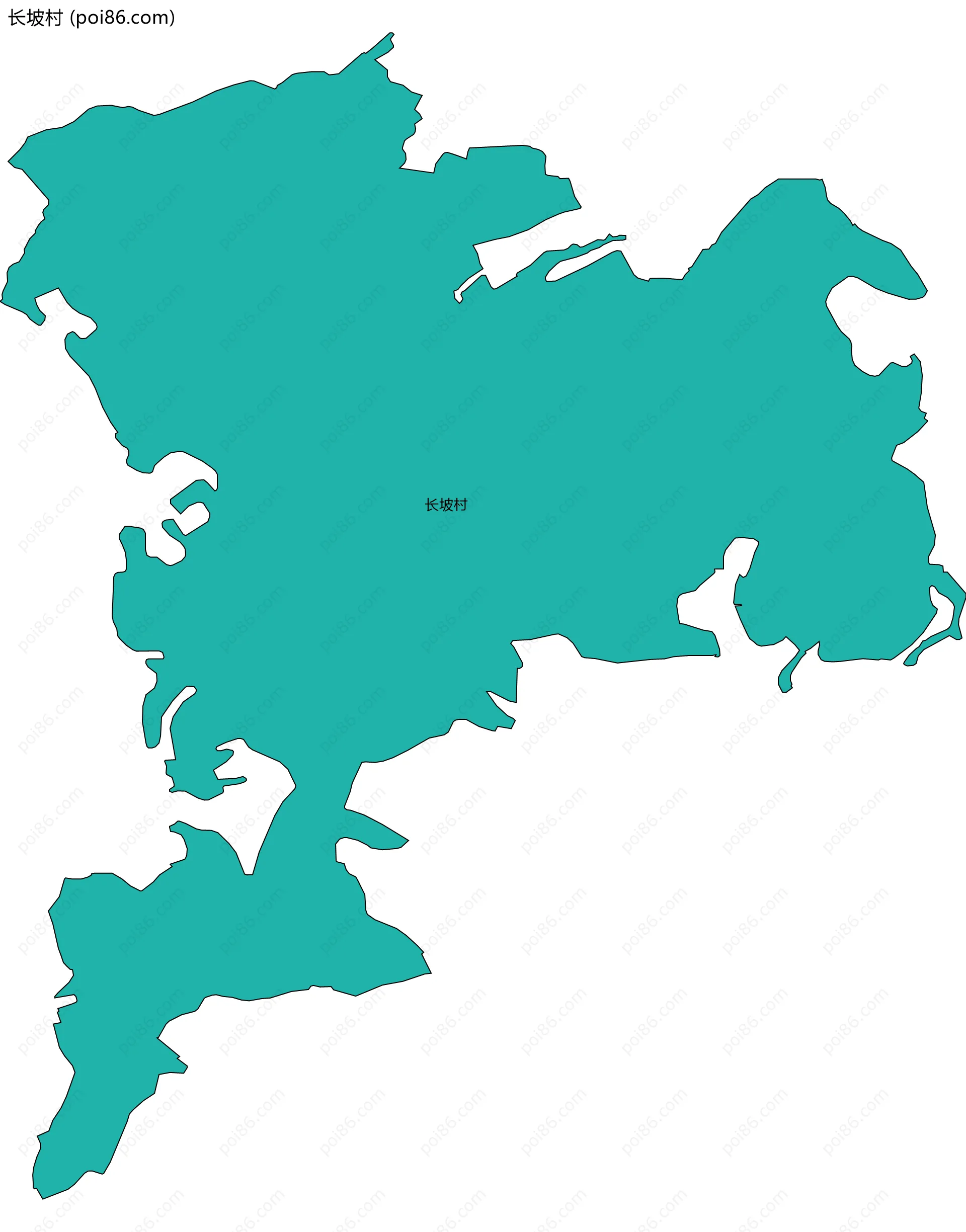 长坡村边界地图