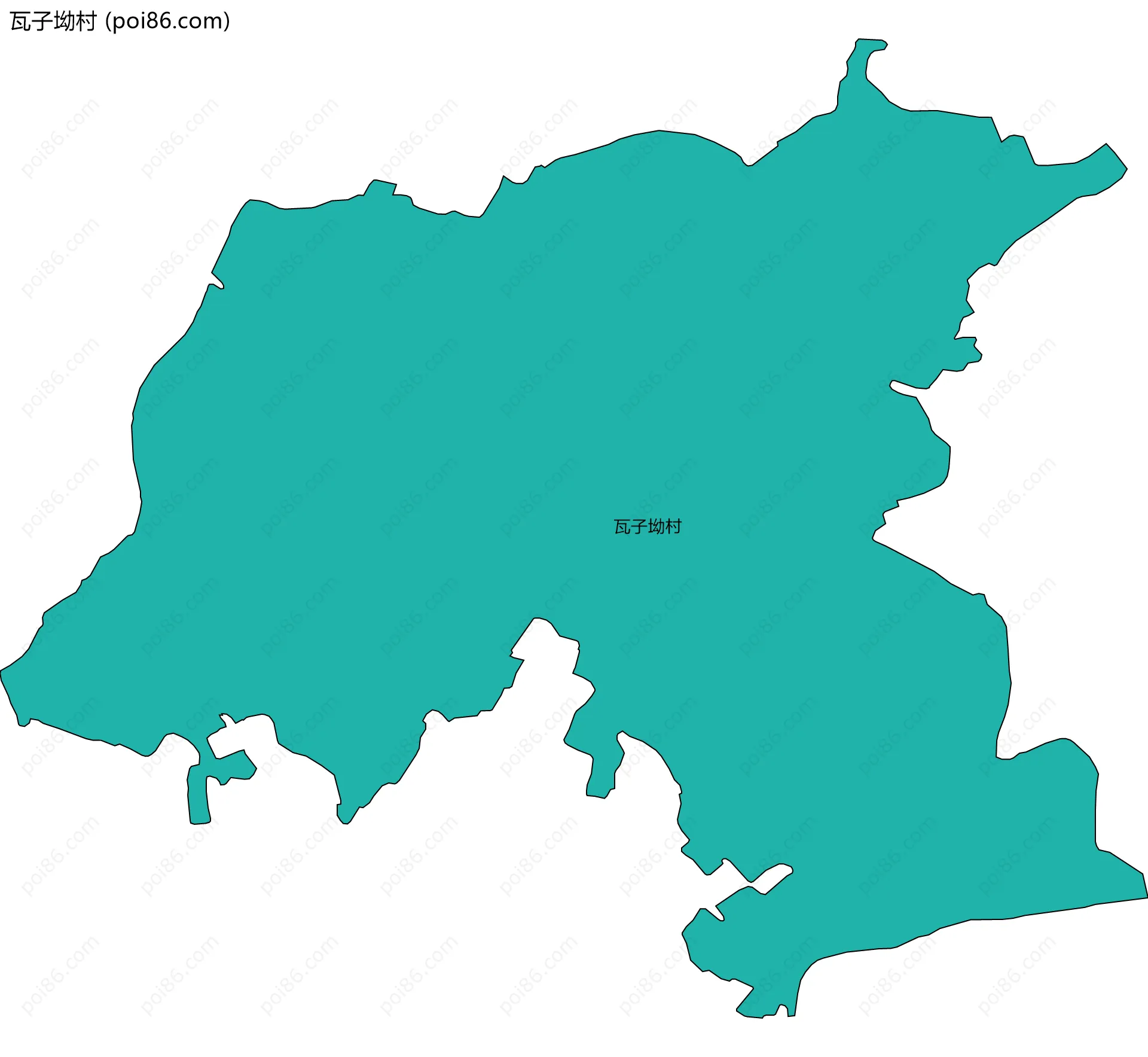 瓦子坳村边界地图