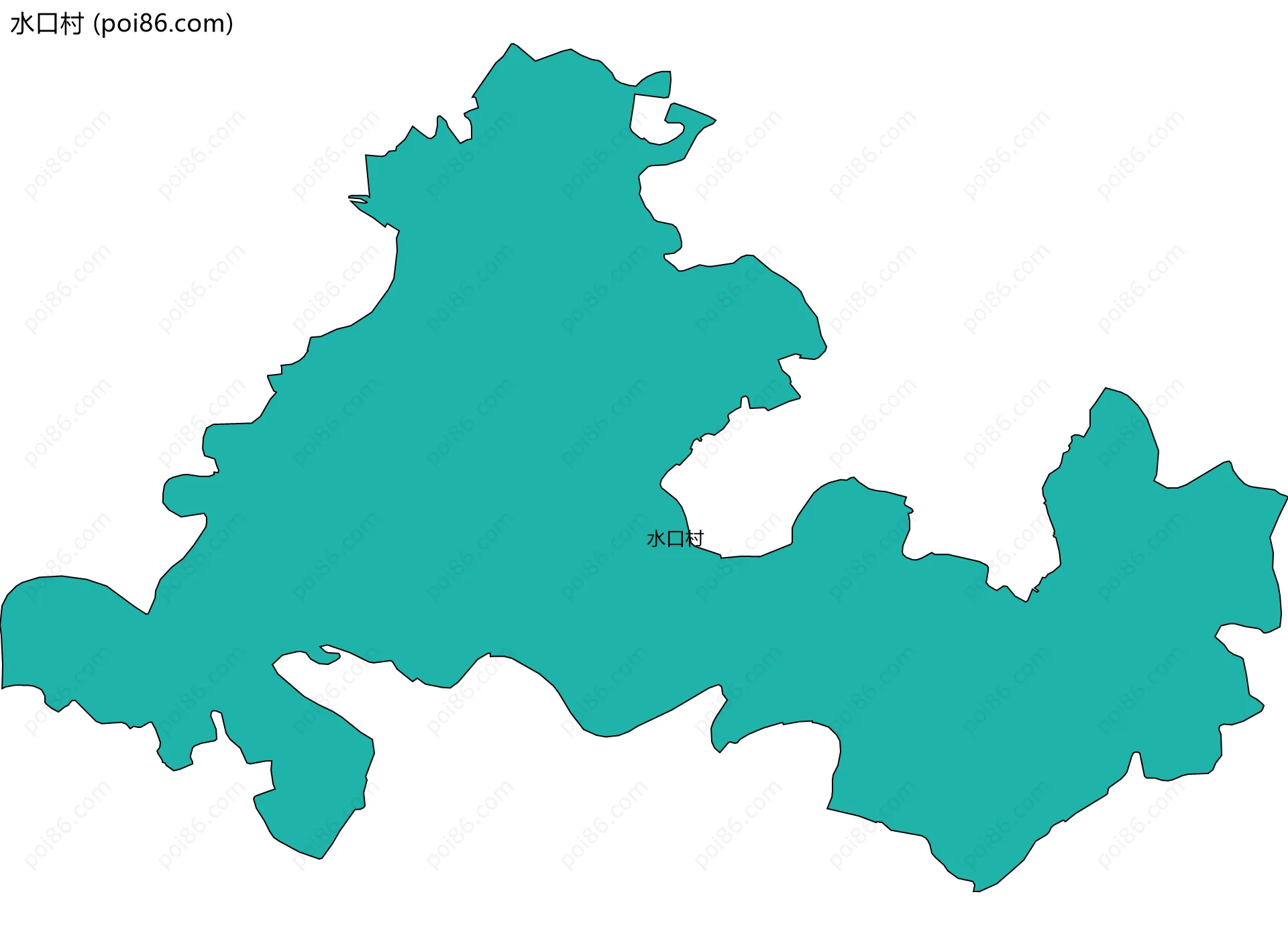 水口村边界地图