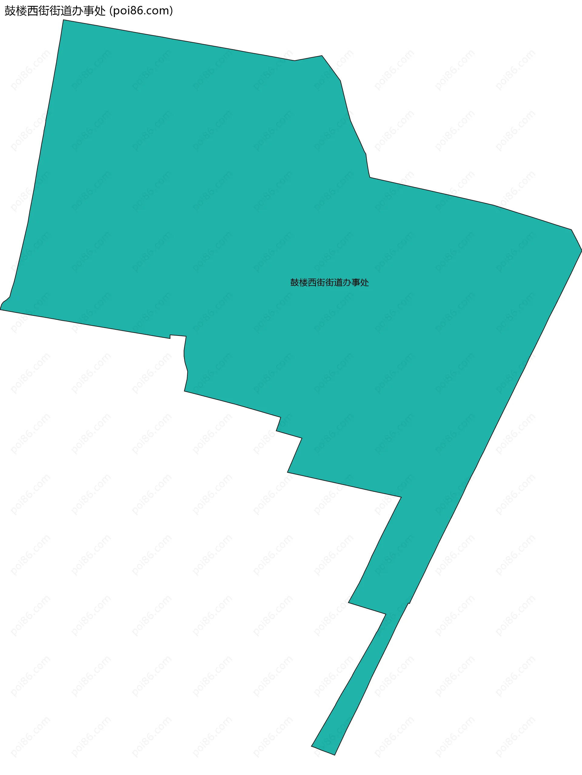 鼓楼西街街道办事处边界地图