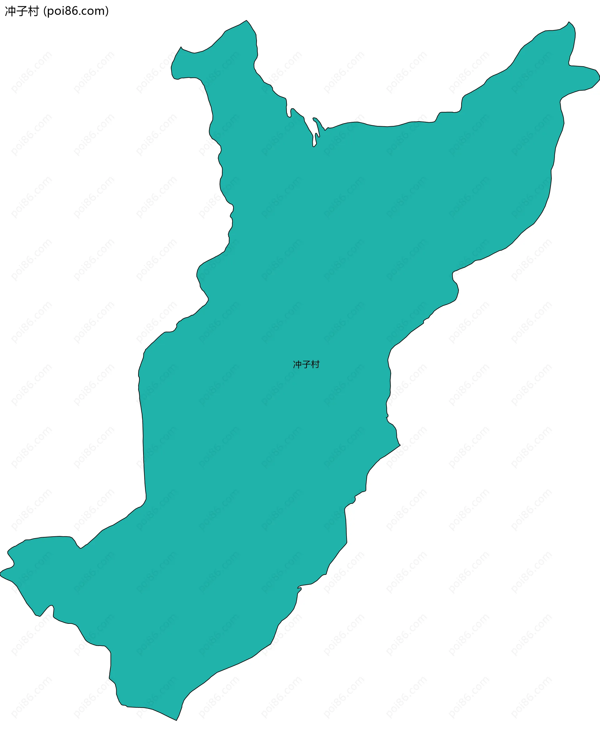 冲子村边界地图