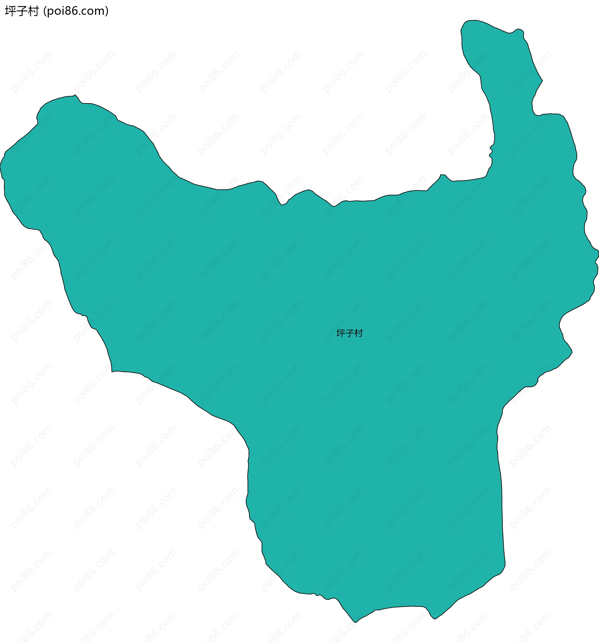 坪子村边界地图