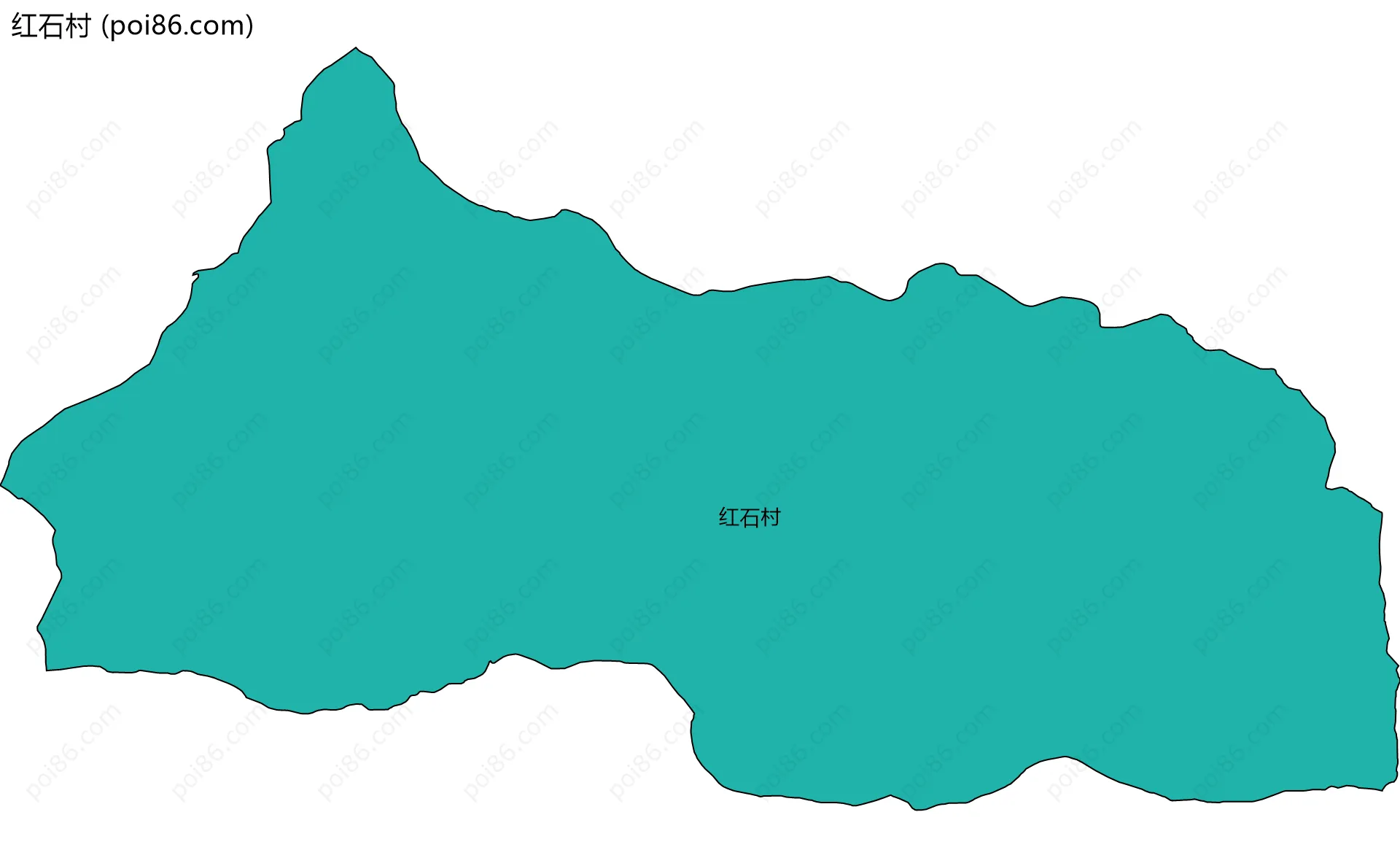 红石村边界地图