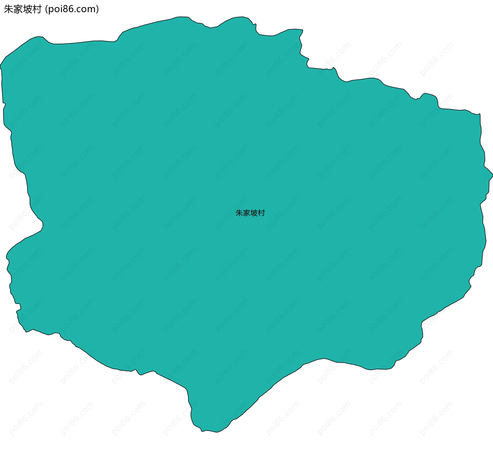 朱家坡村边界地图